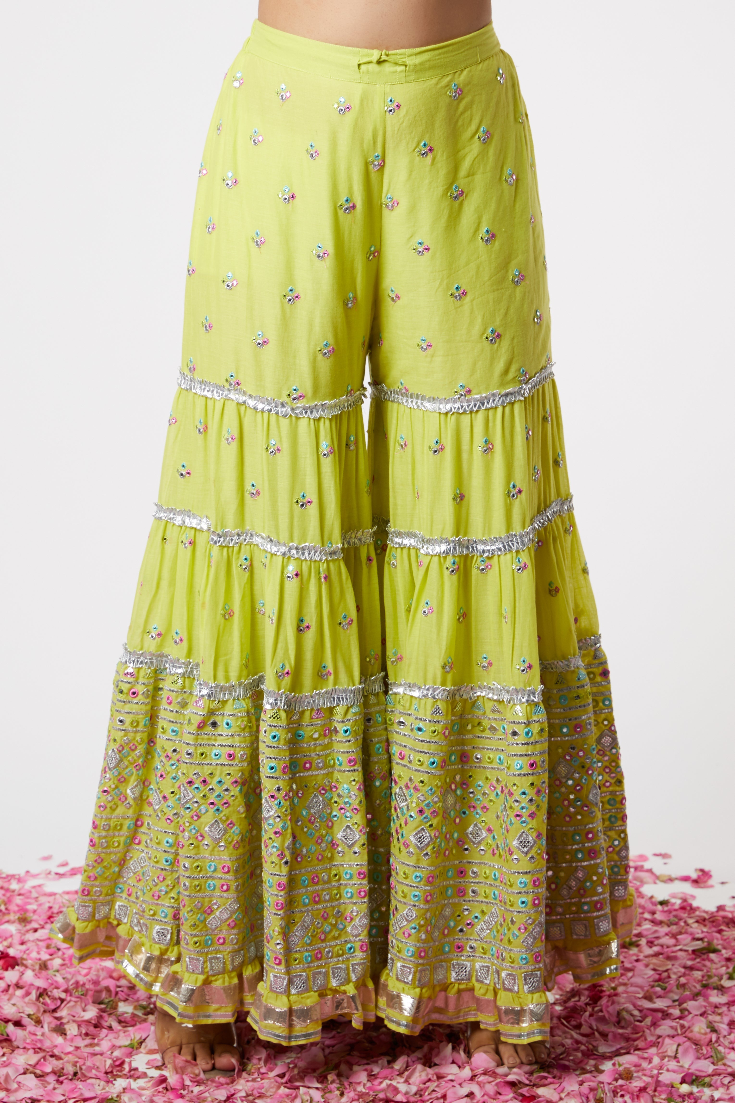 Noor Sleeveless Sharara Set