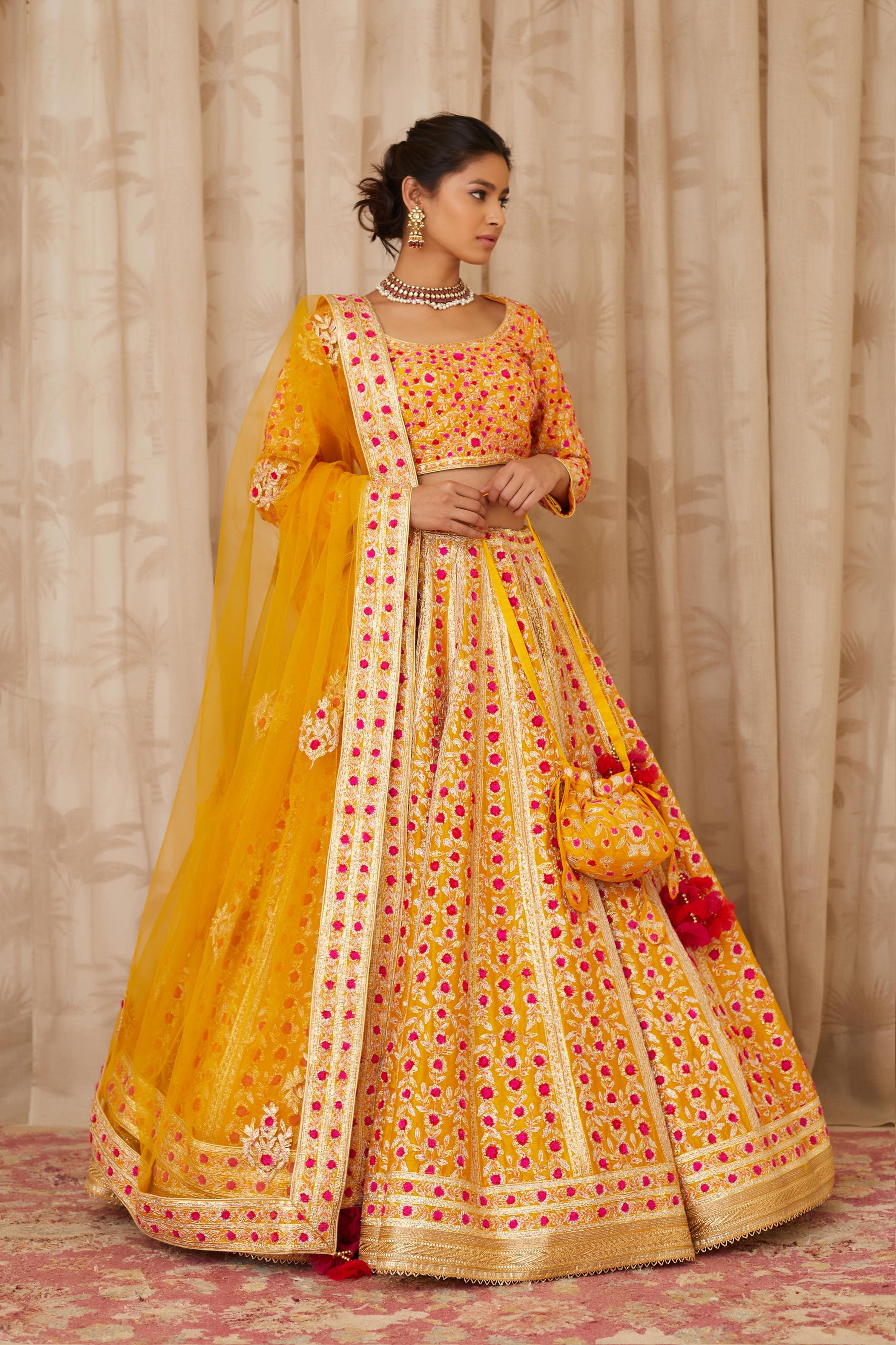 Mustard Yellow Lehenga Set