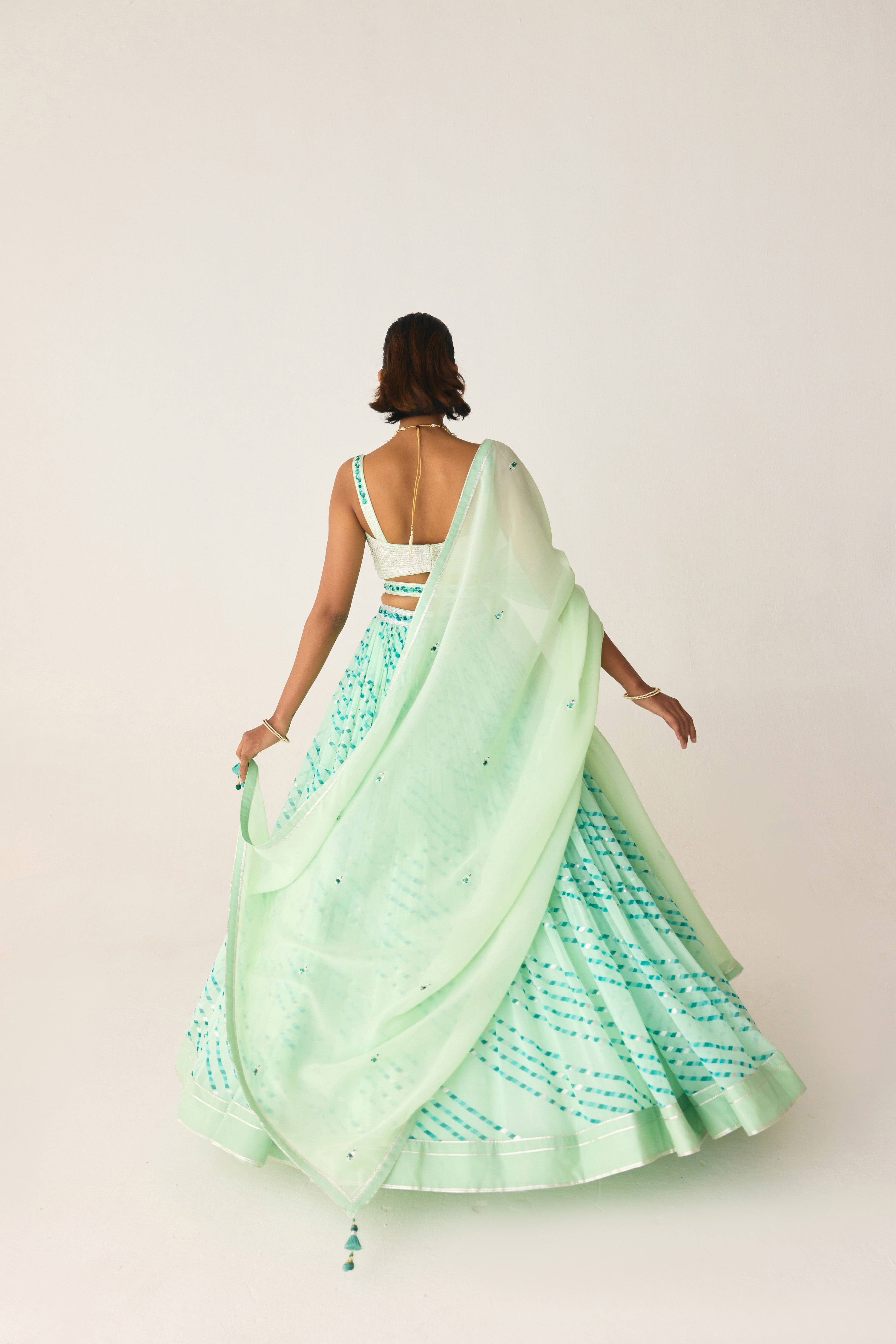 Bay Green Lehenga Set