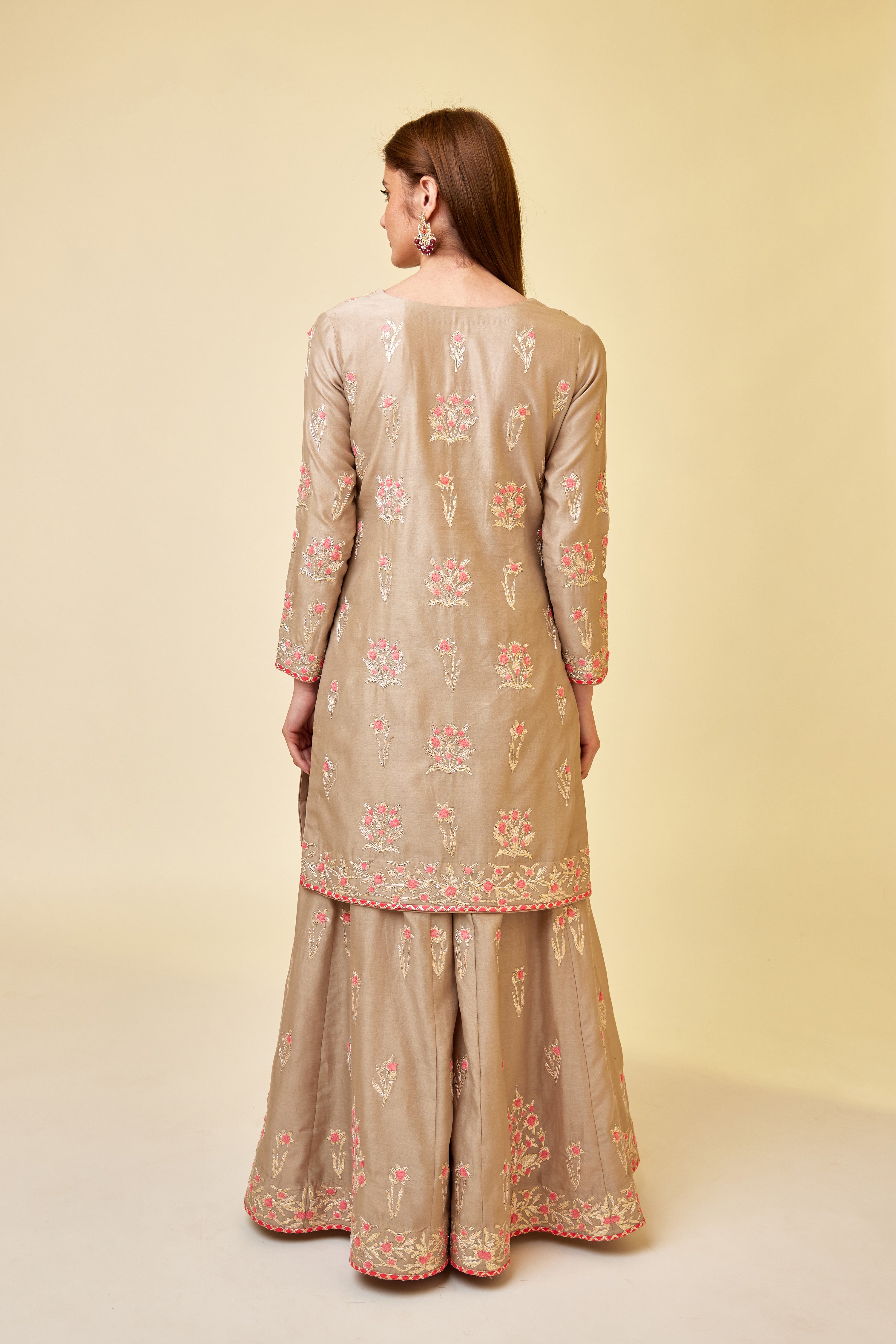 Pebble Neutral Sharara Set