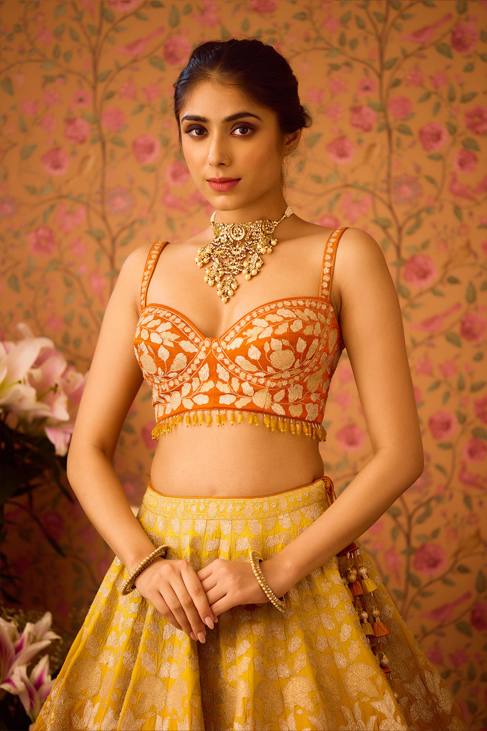 Spectra Yellow Lehenga Set