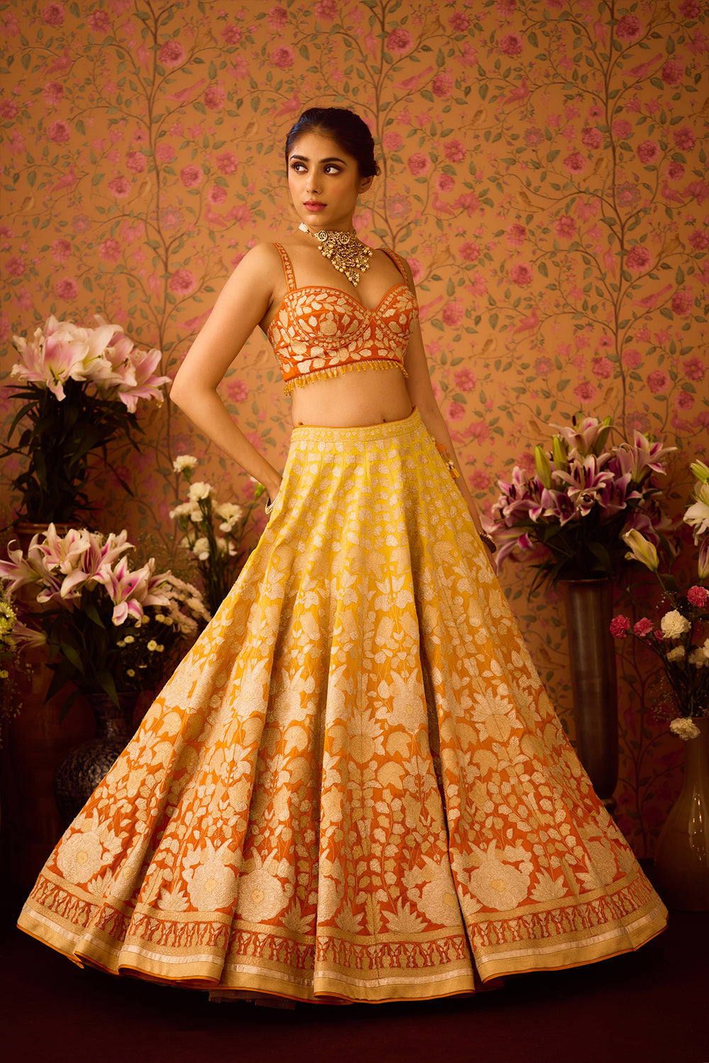 Spectra Yellow Lehenga Set
