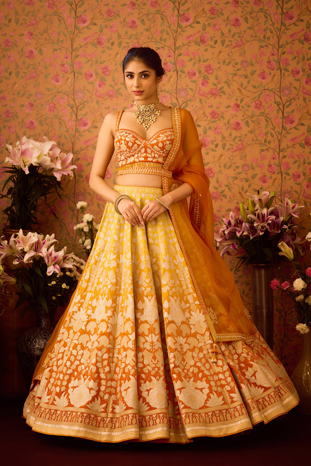 Spectra Yellow Lehenga Set