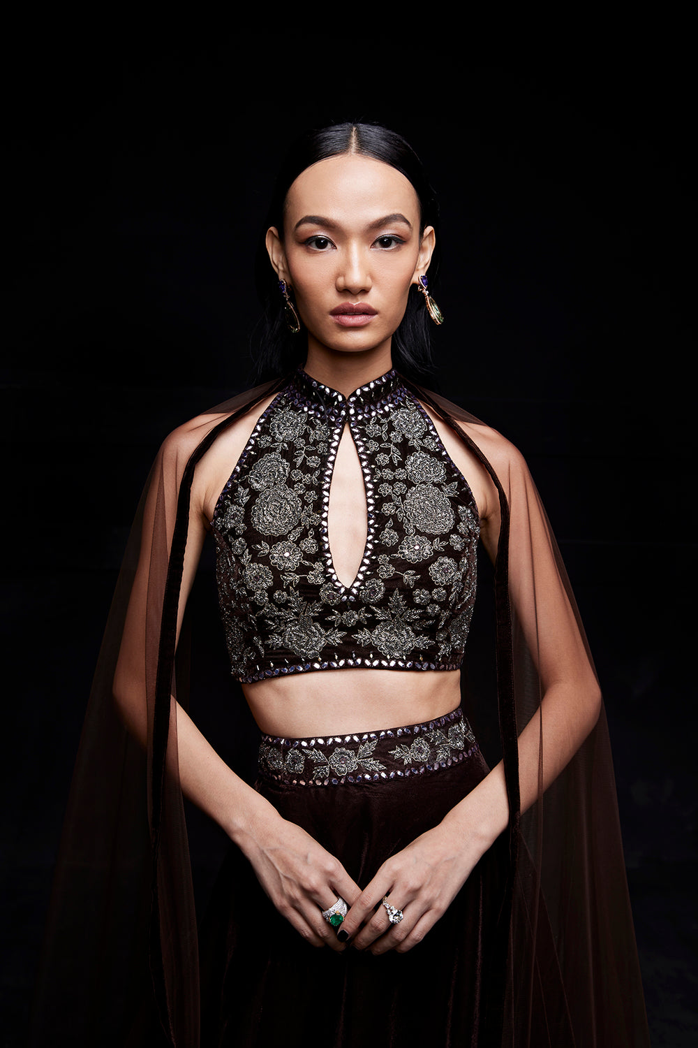 Brown coffee lehenga