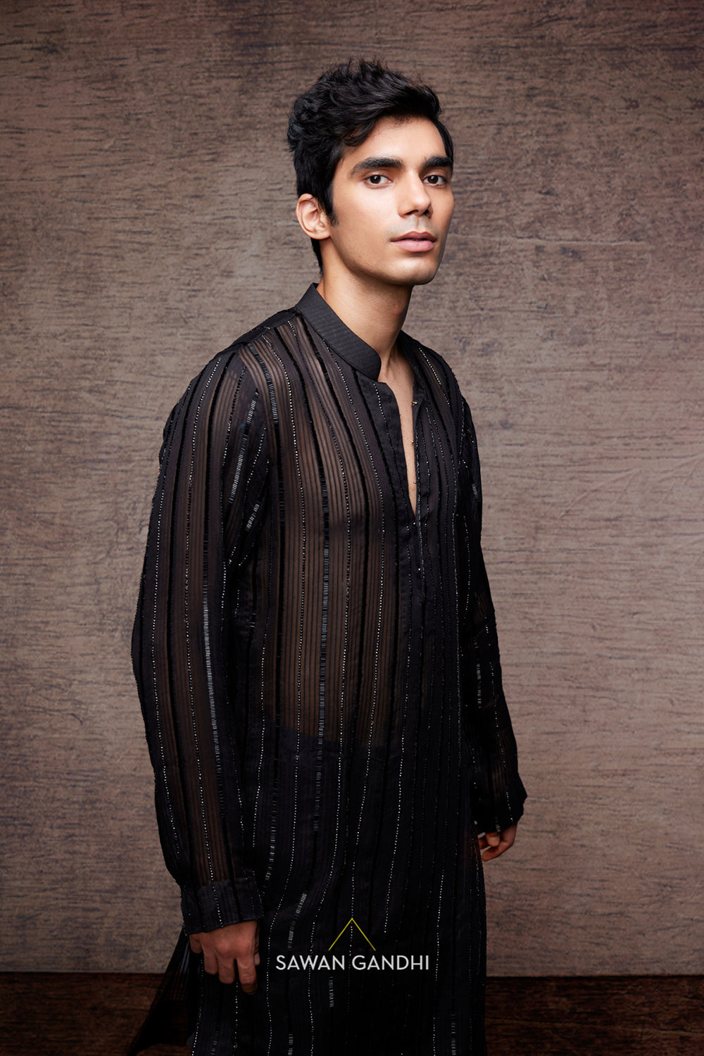 Ghicha kurta with cutdana work