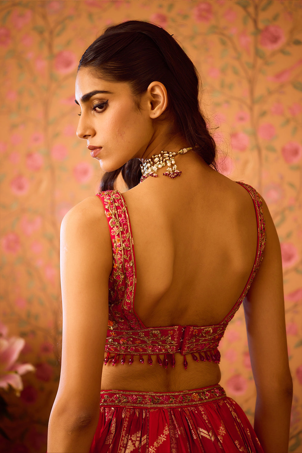 Scarlet Red Lehenga Set