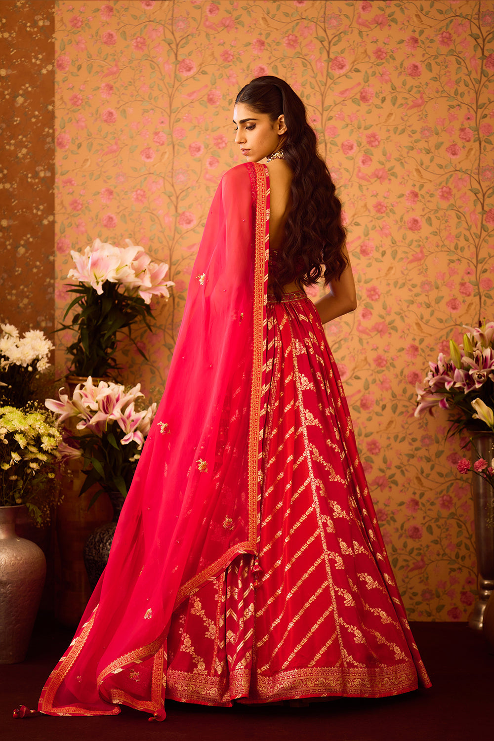 Scarlet Red Lehenga Set