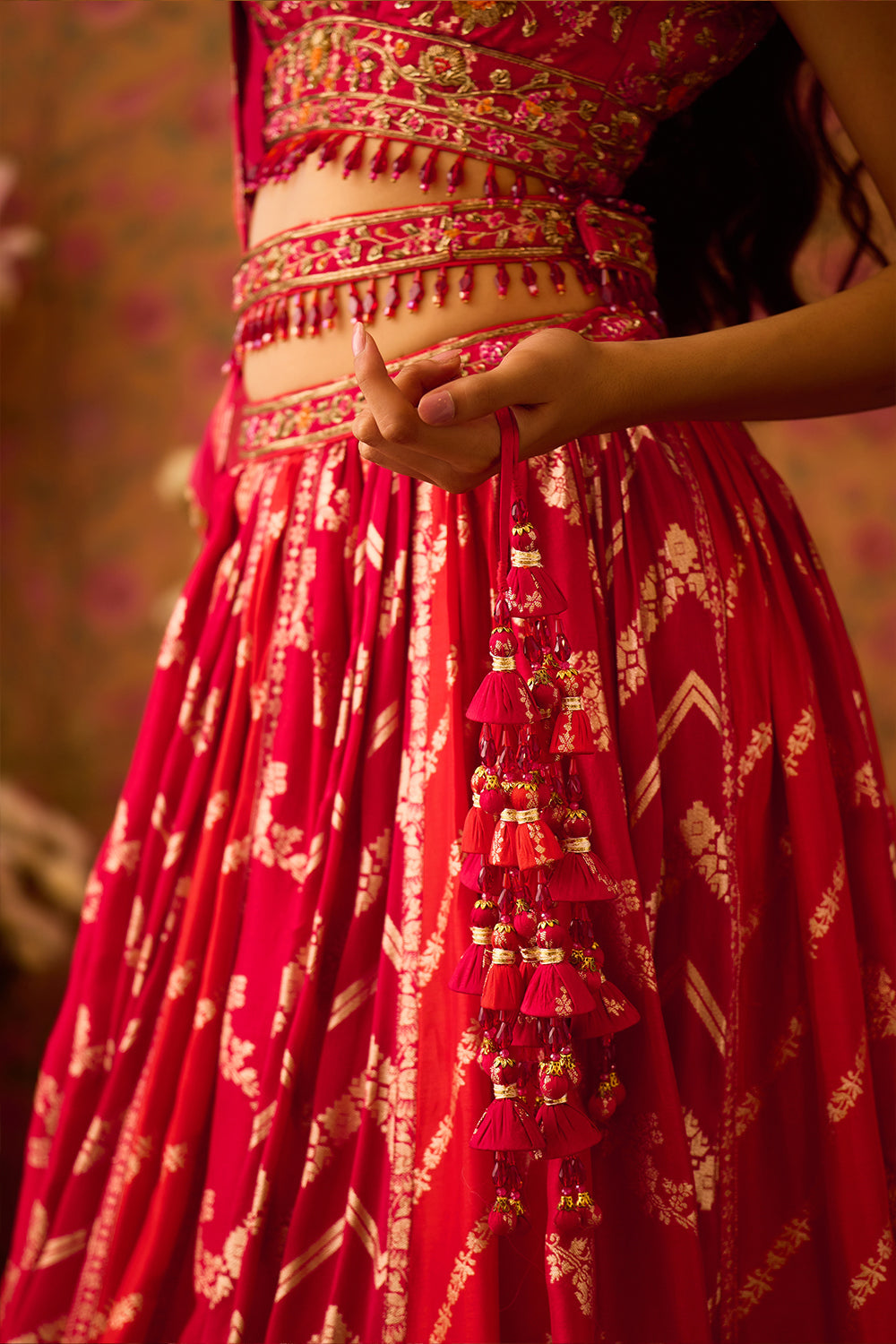 Scarlet Red Lehenga Set