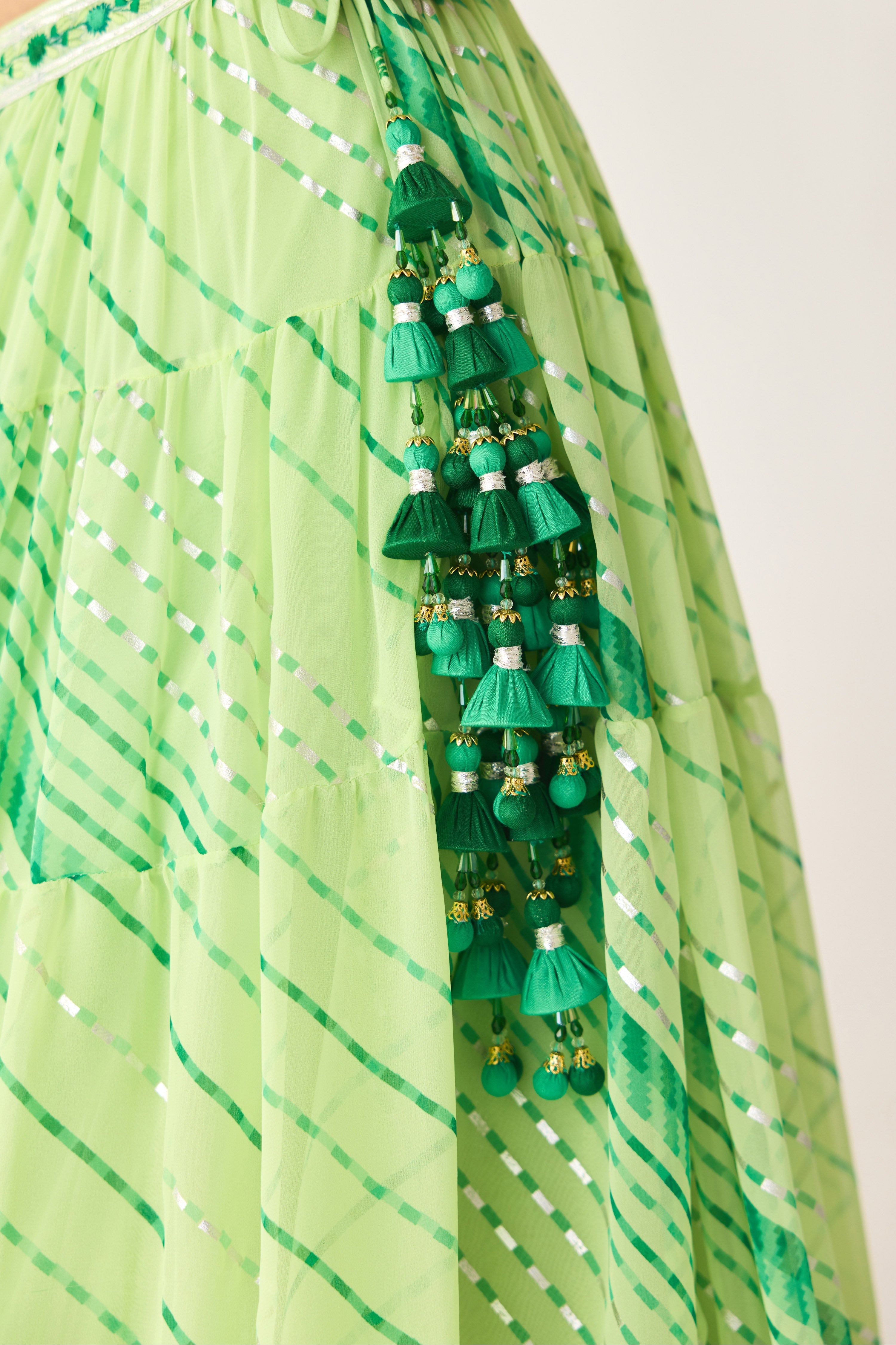 Butterfly Green Lehenga Set