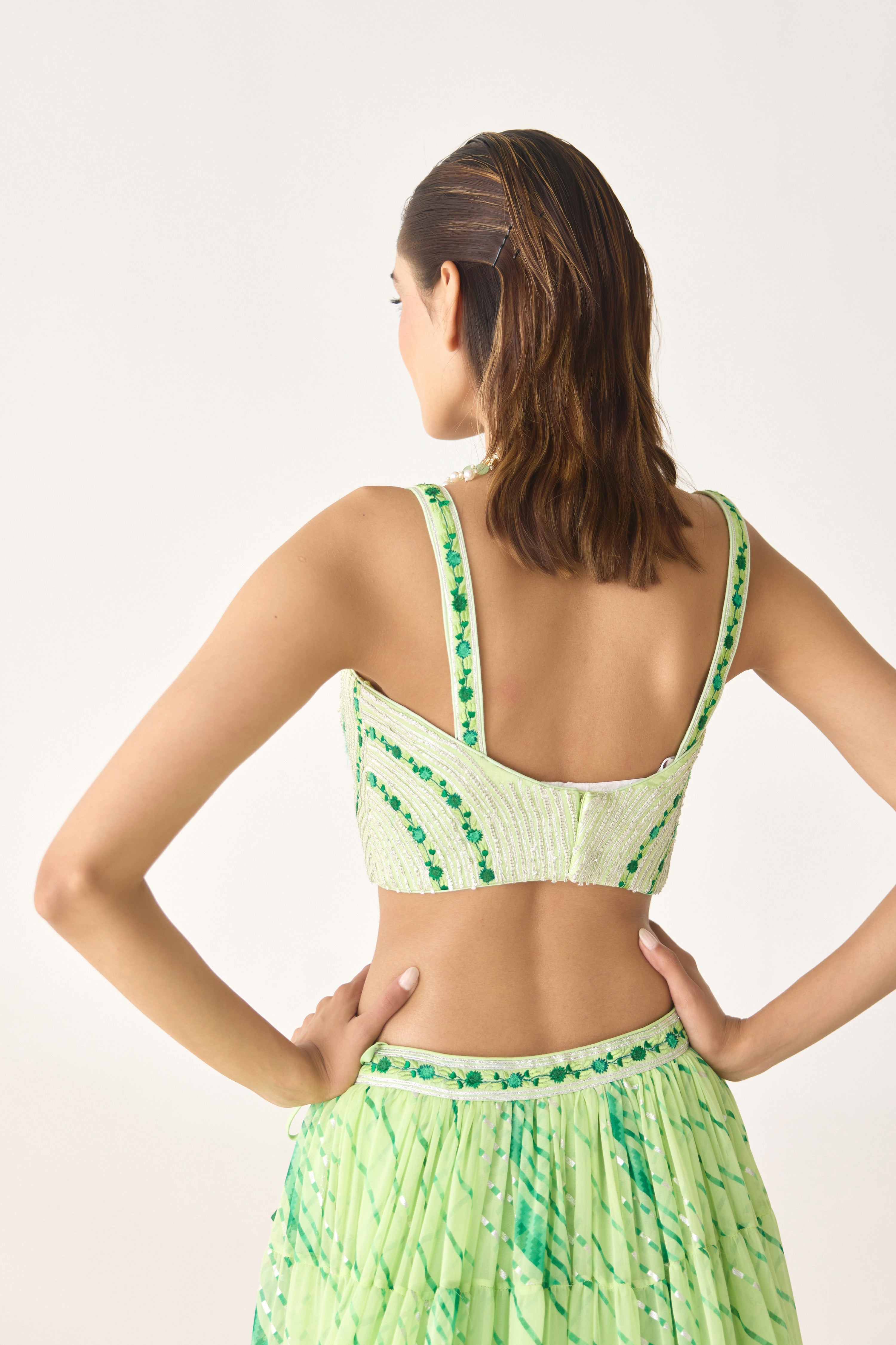 Butterfly Green Lehenga Set