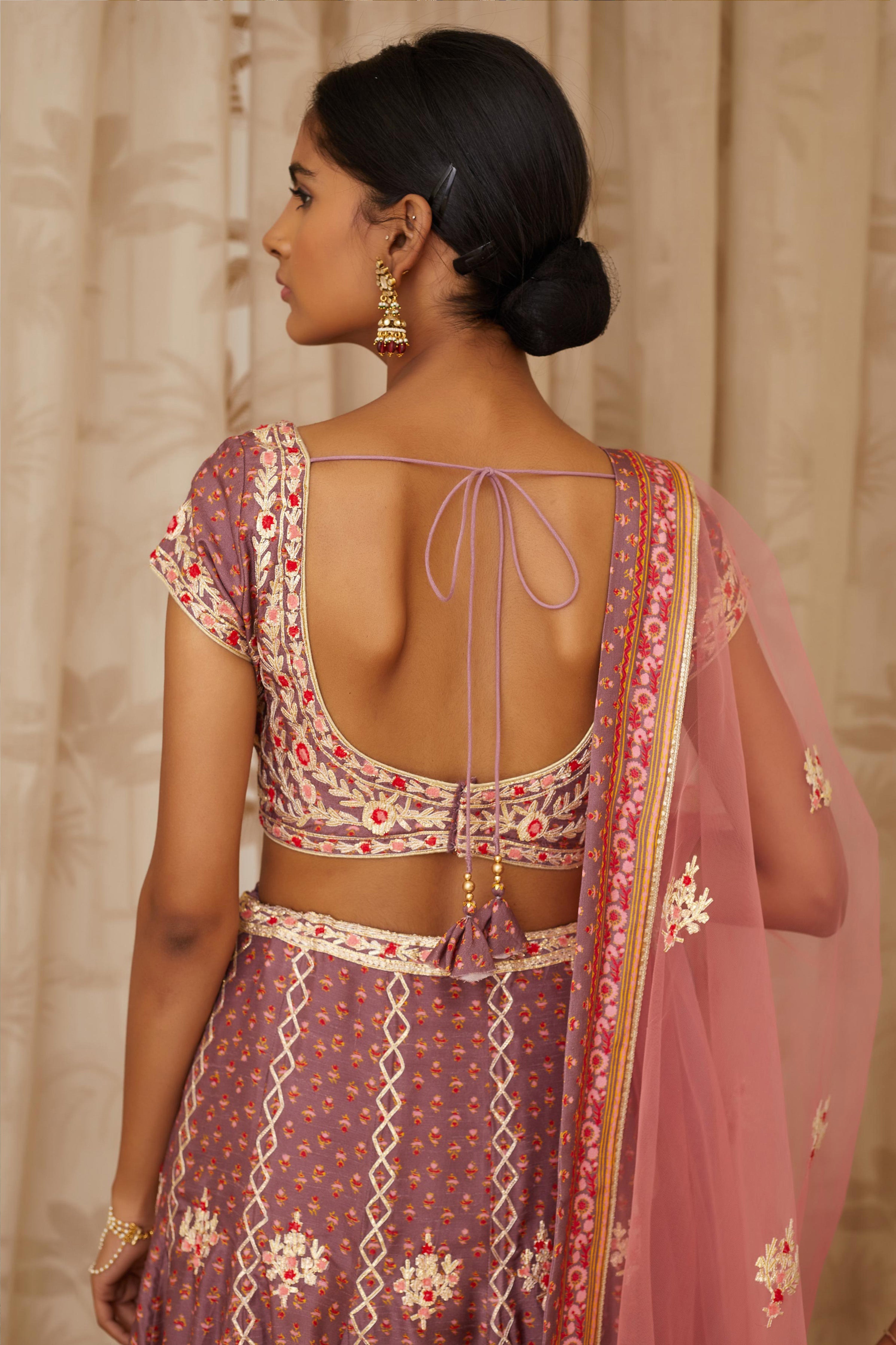 Neutral Purple Lehenga Set