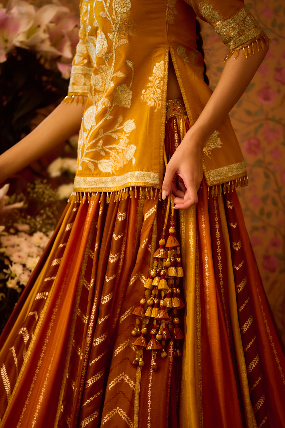 Yam Yellow Choli Lehenga Set