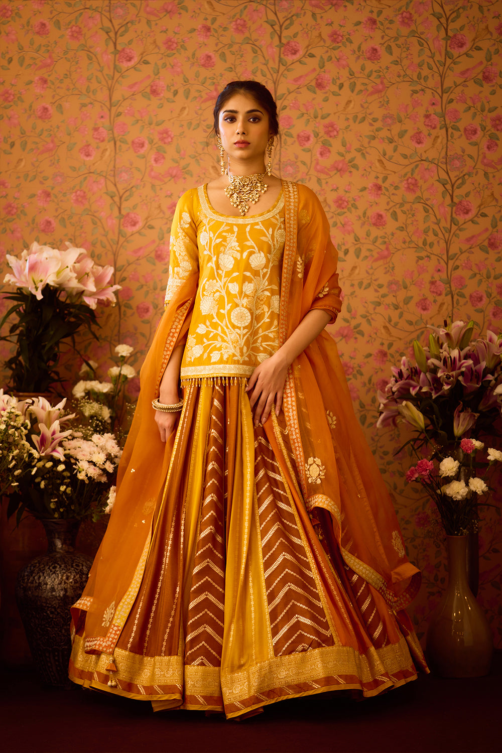 Yam Yellow Choli Lehenga Set