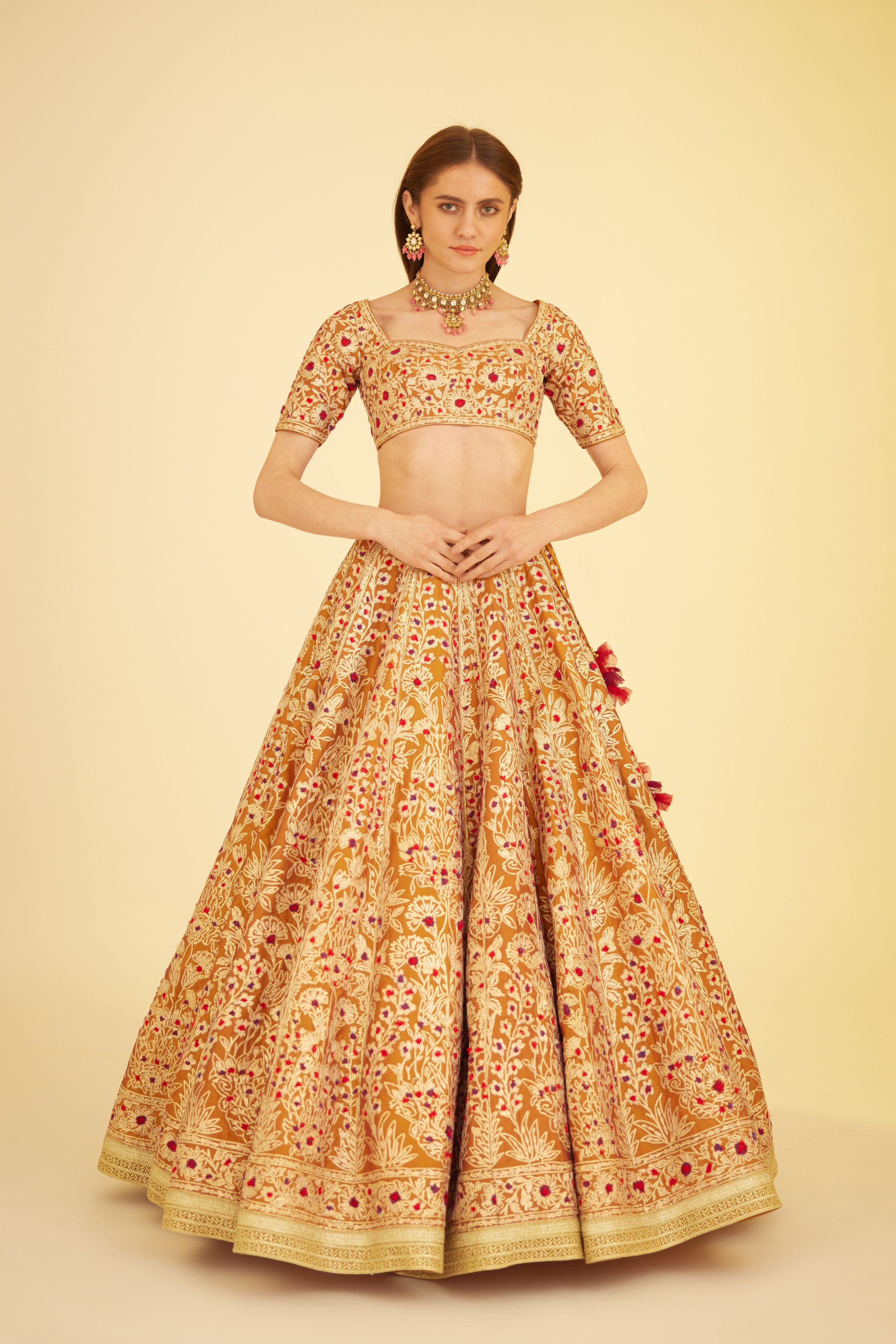 Rust Lehenga Set