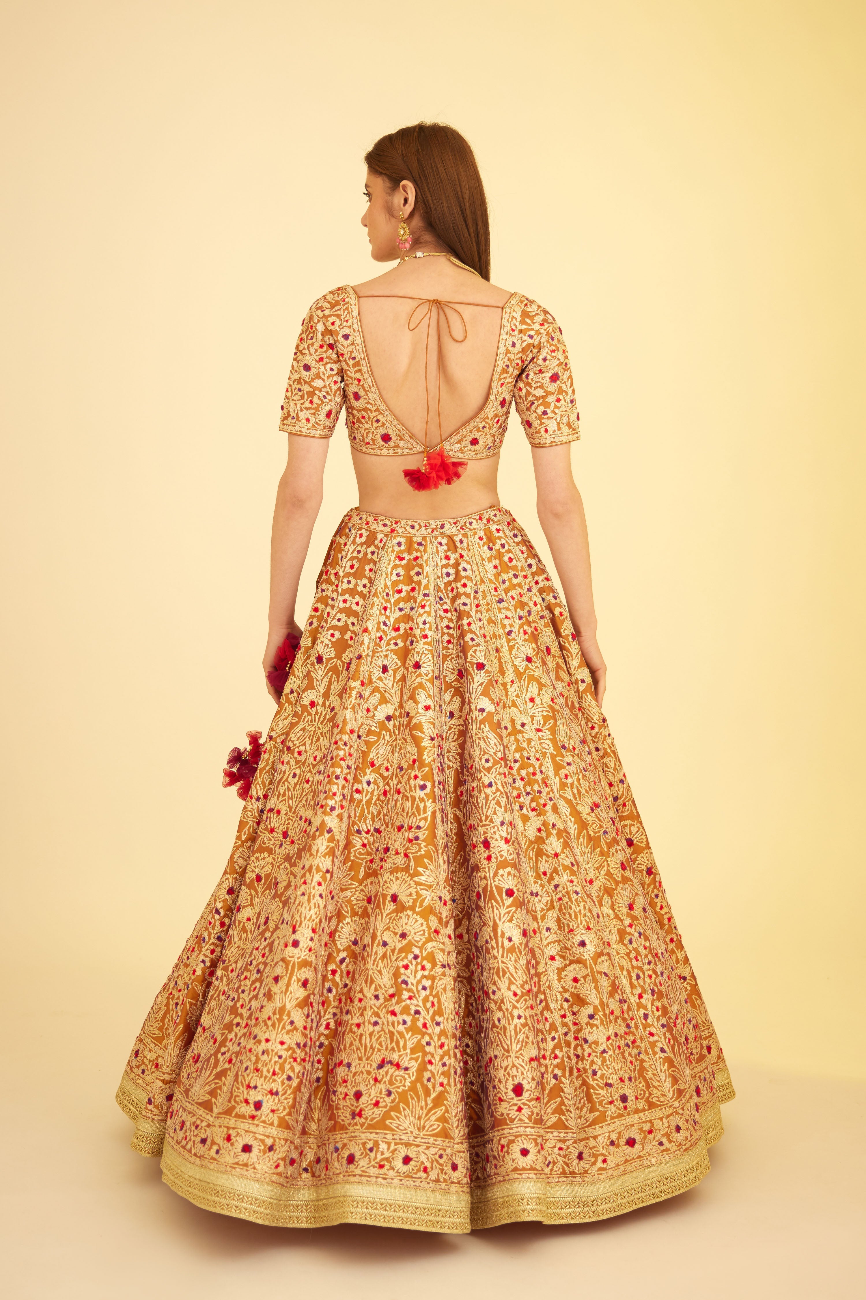 Rust Lehenga Set