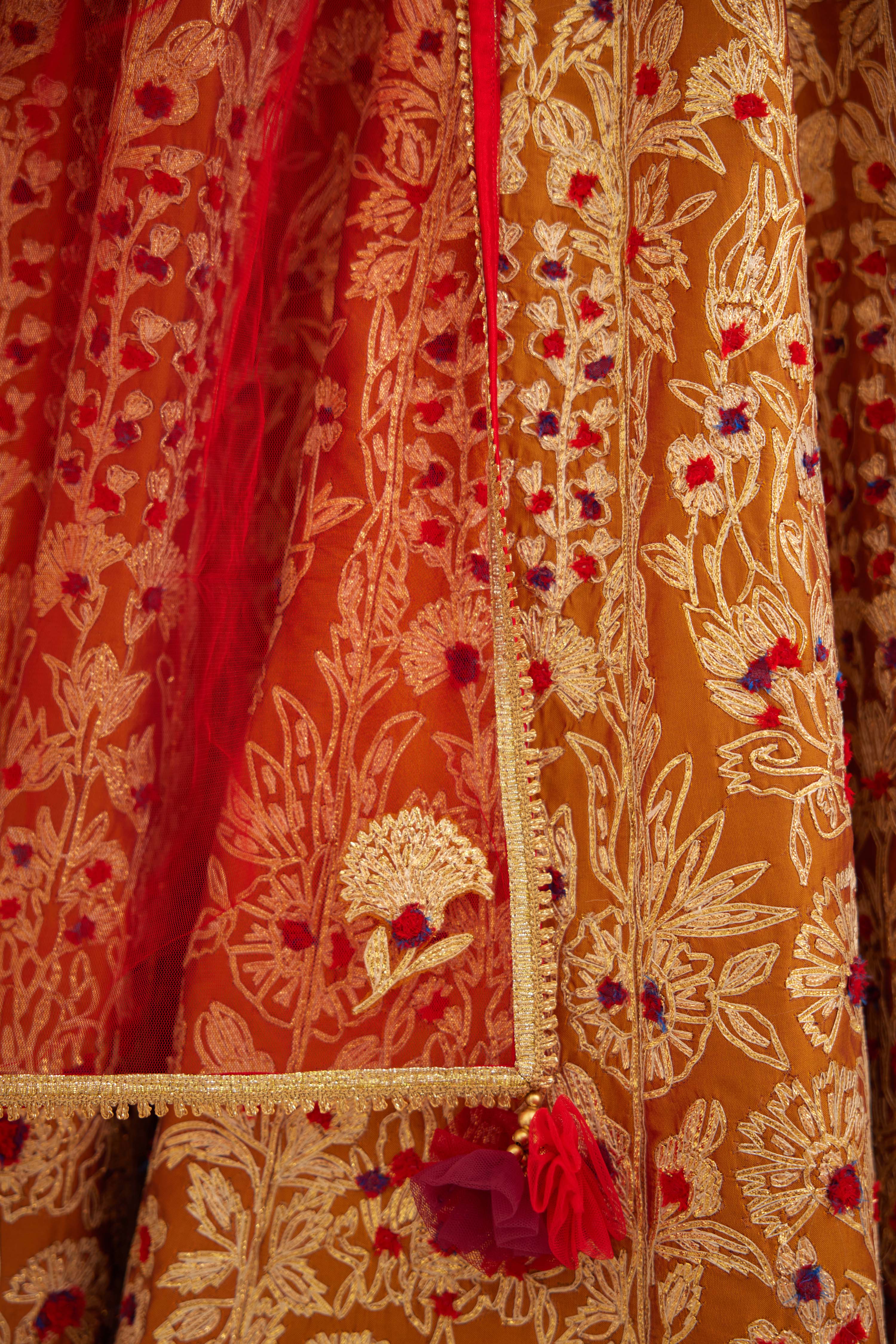 Rust Lehenga Set
