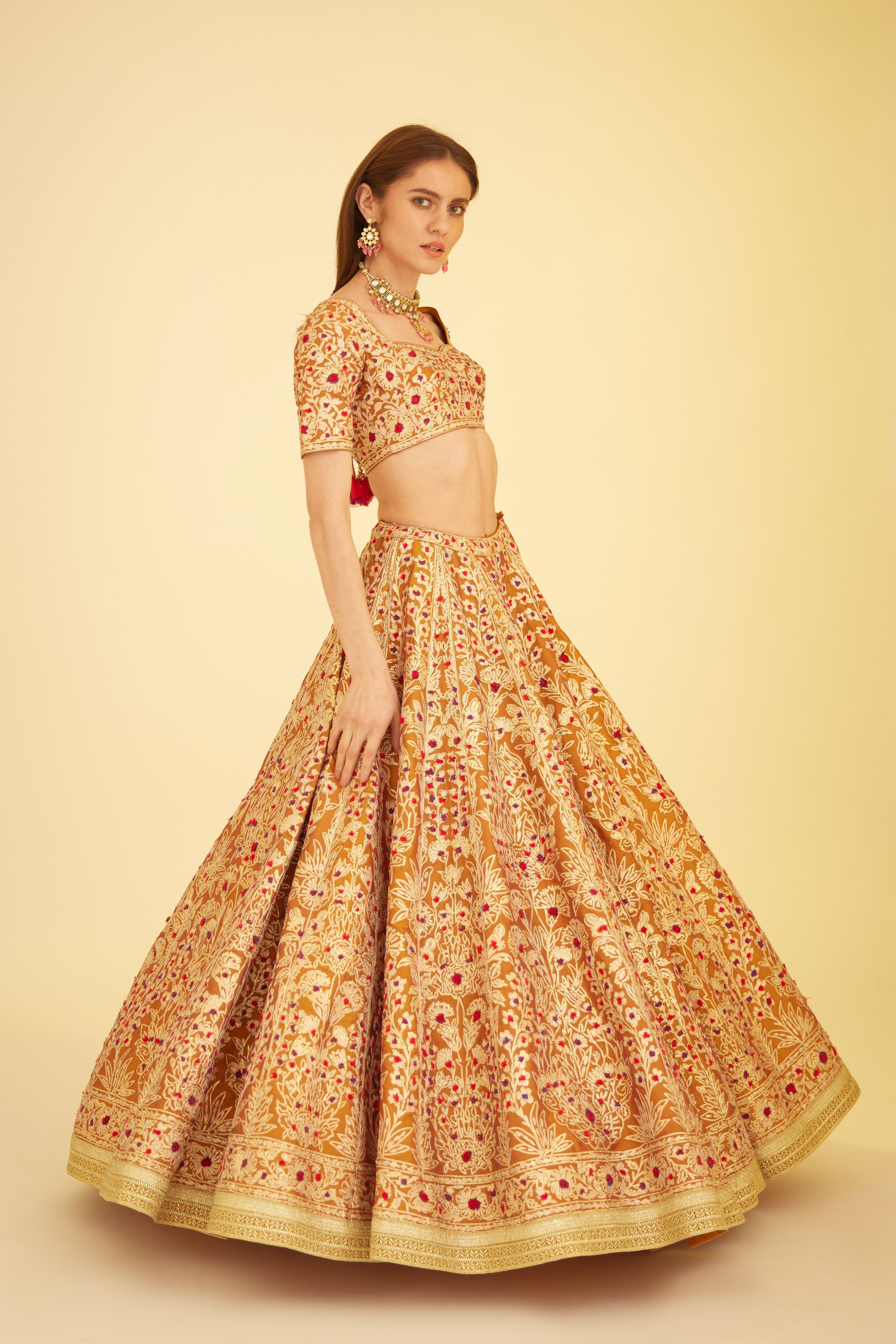 Rust Lehenga Set