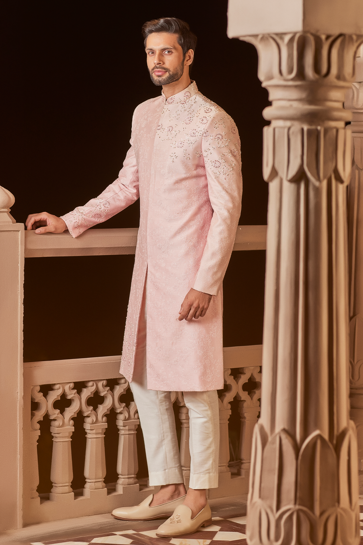 Blush Pink Sherwani