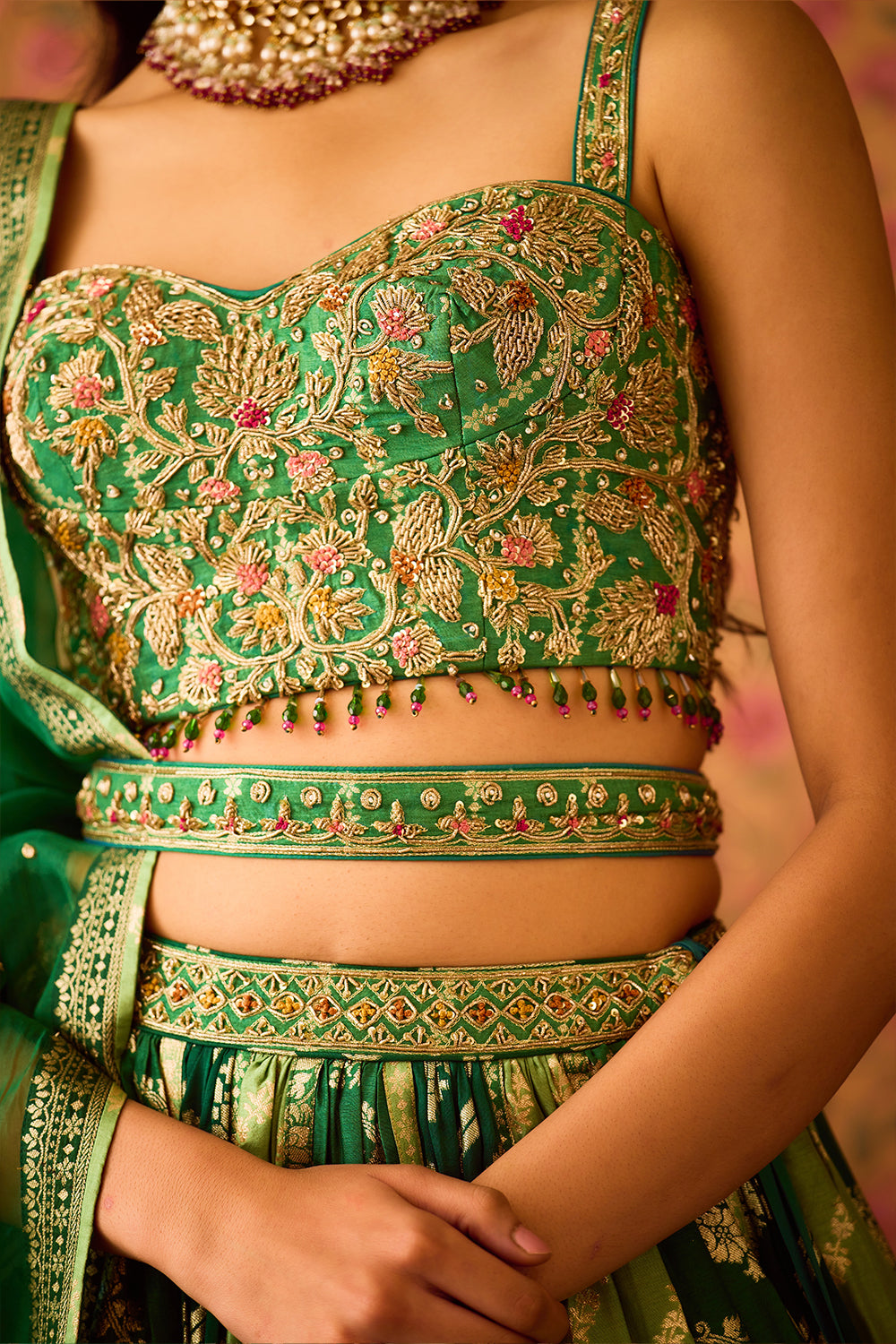 Jasper Green Lehenga Set