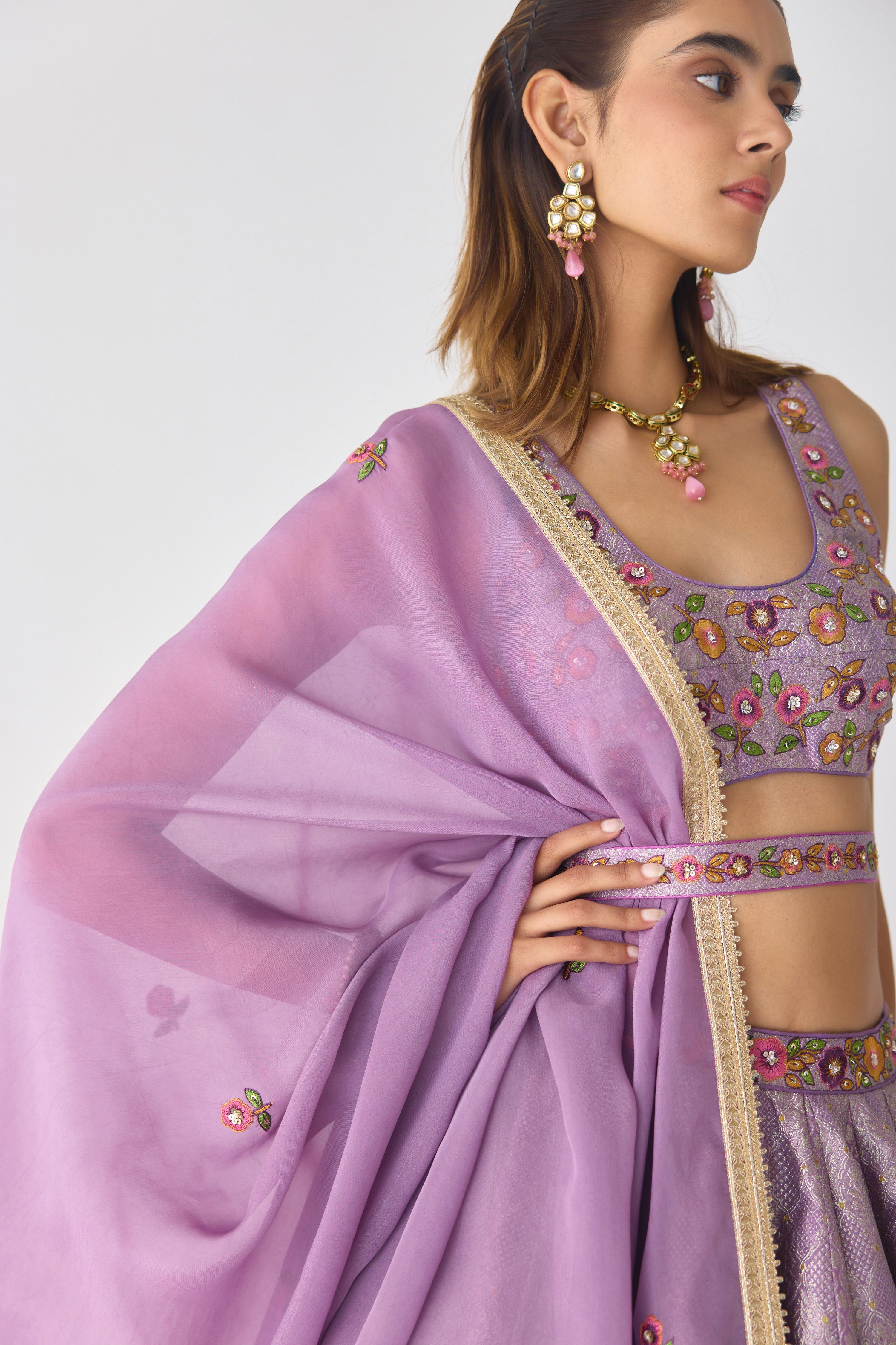 Valerian Lavender Lehenga Set
