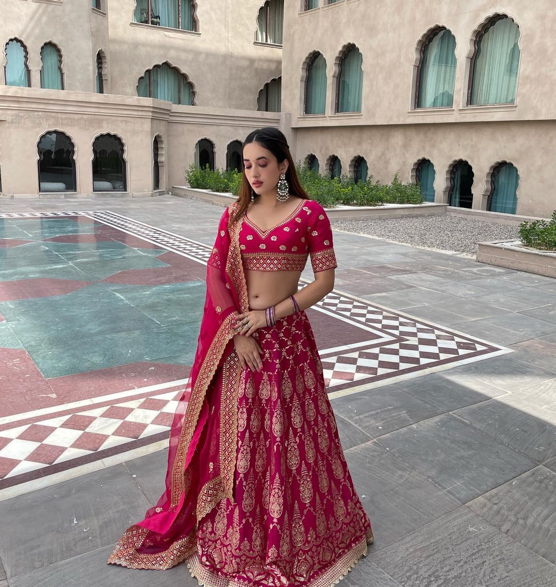 Aditi Budhathoki in Marigold Ojasvita Lehenga Set