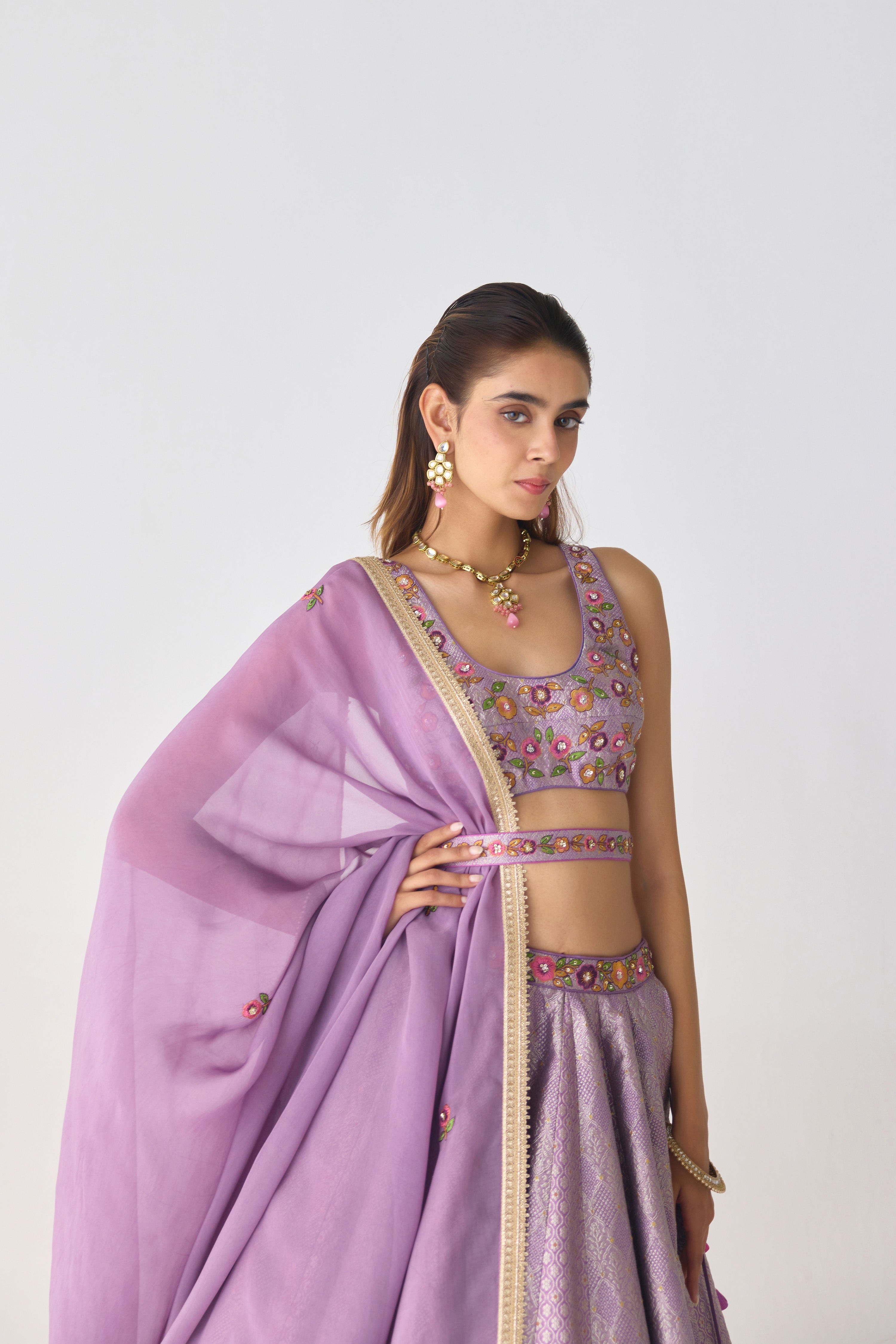 Valerian Lavender Lehenga Set
