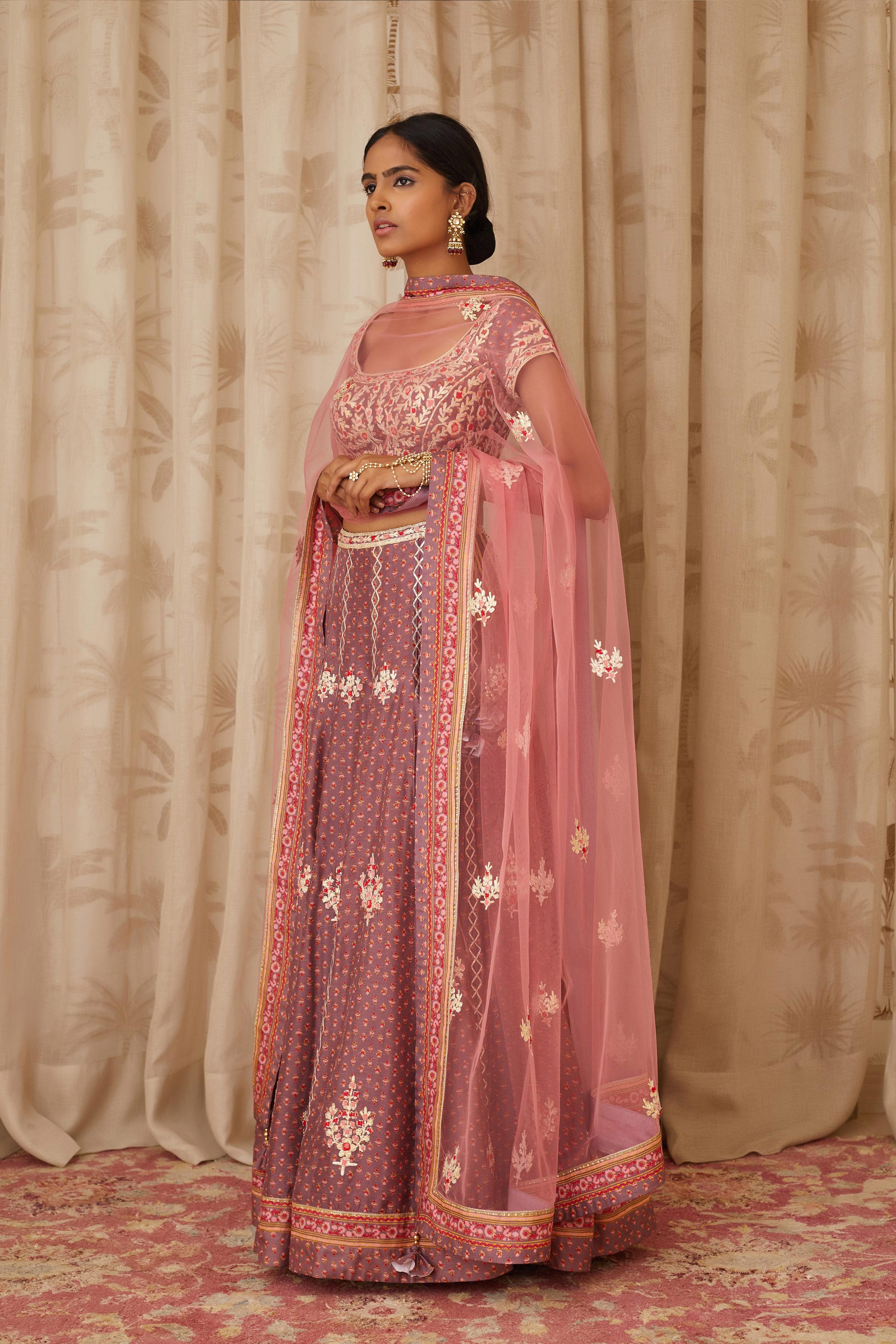 Neutral Purple Lehenga Set