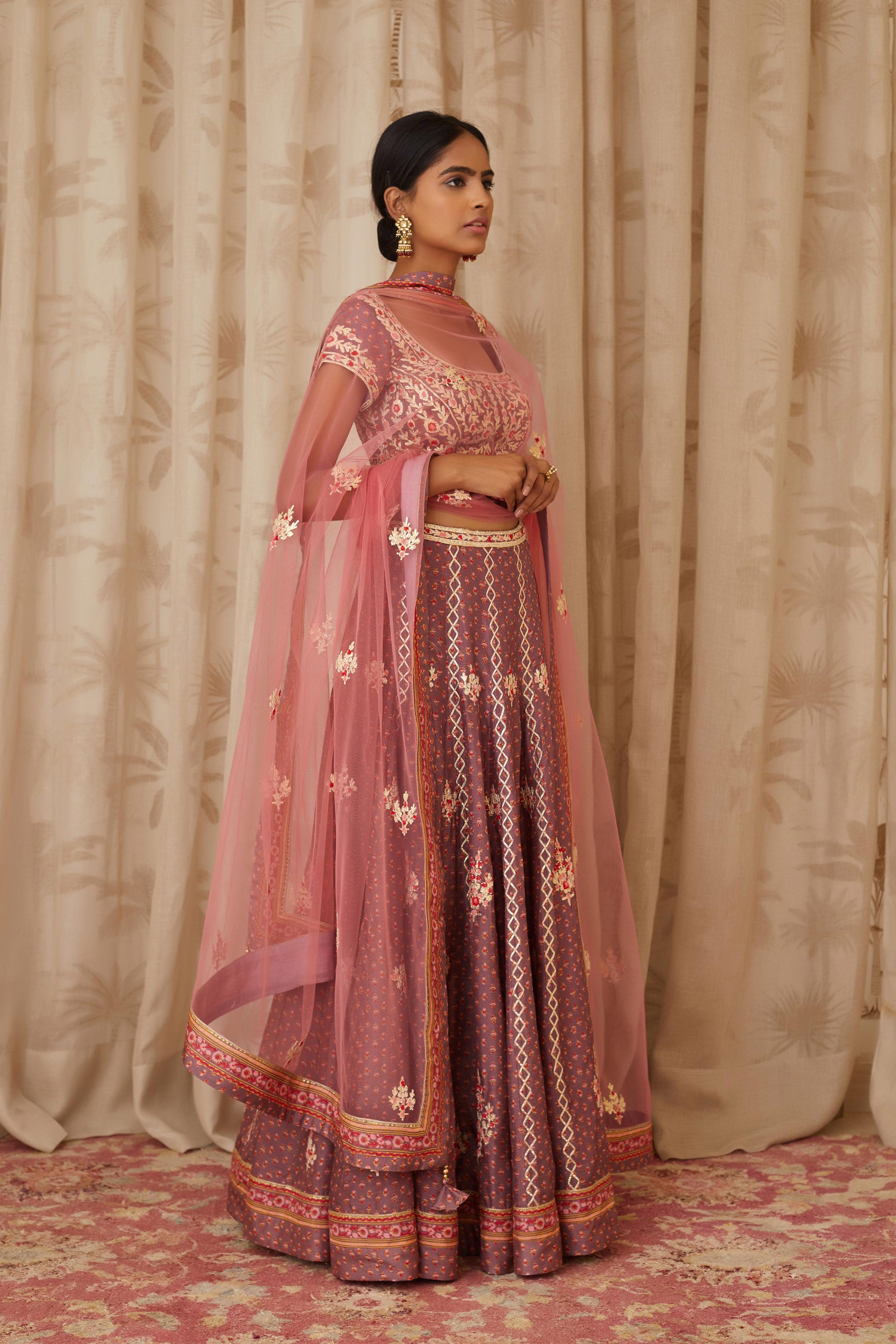 Neutral Purple Lehenga Set