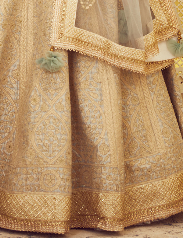 Ice Blue Lehenga Set