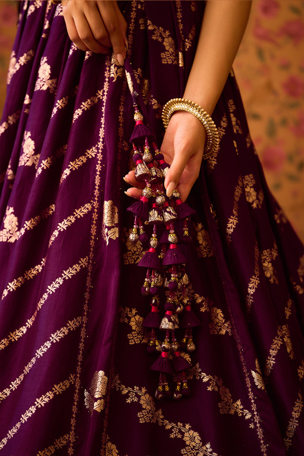 Phlox Purple Lehenga Set