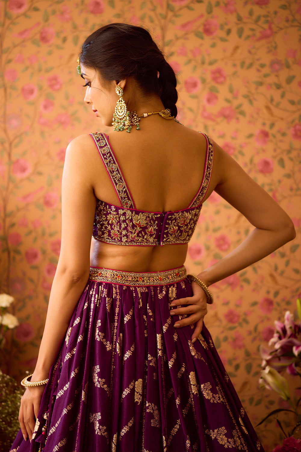 Phlox Purple Lehenga Set