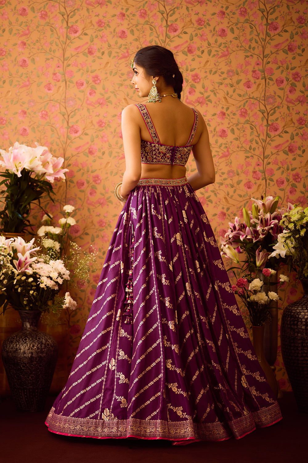 Phlox Purple Lehenga Set