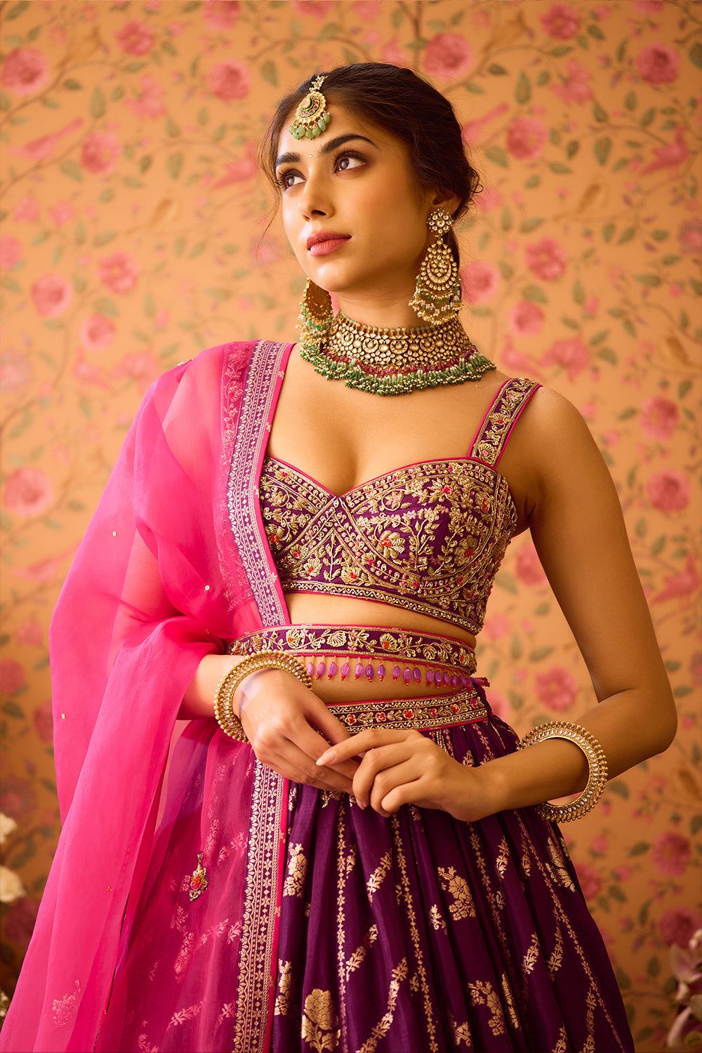 Phlox Purple Lehenga Set