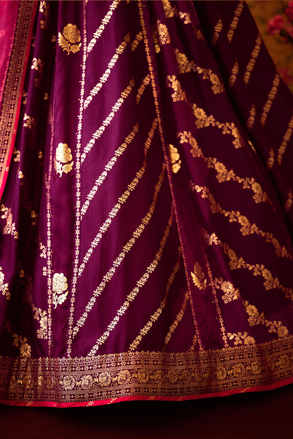 Phlox Purple Lehenga Set