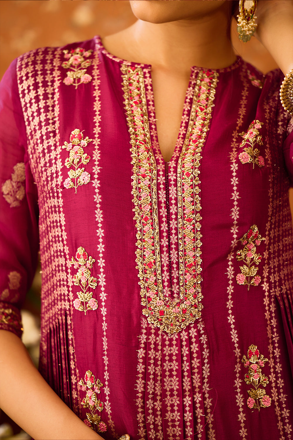 Raspberry Purple Sharara Set