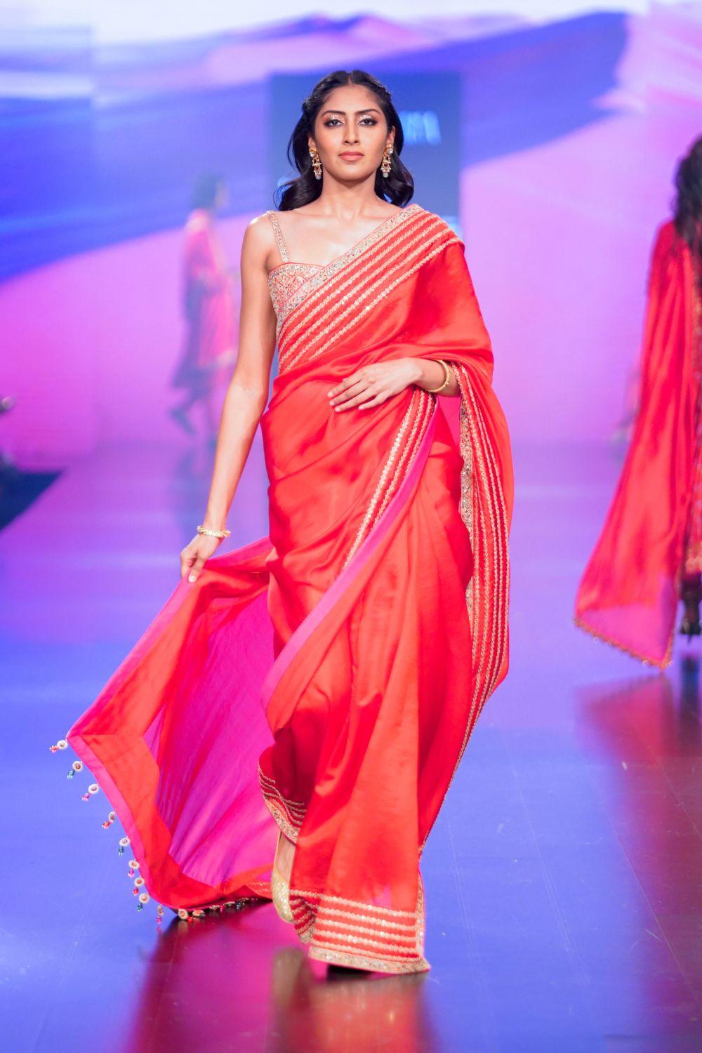 Surkh Laal Hand Embroidered Saree