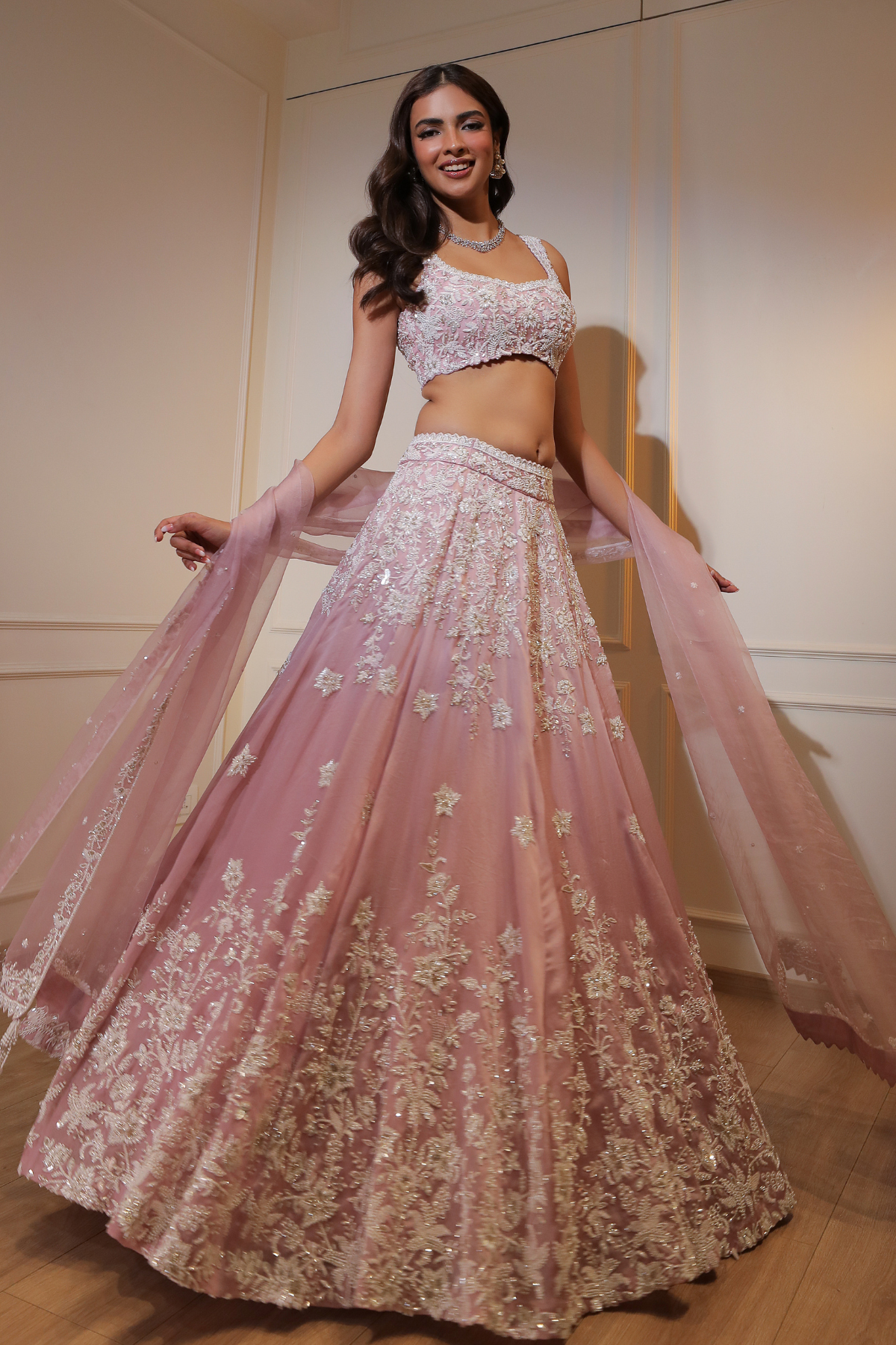 Lilac Floral Lehenga