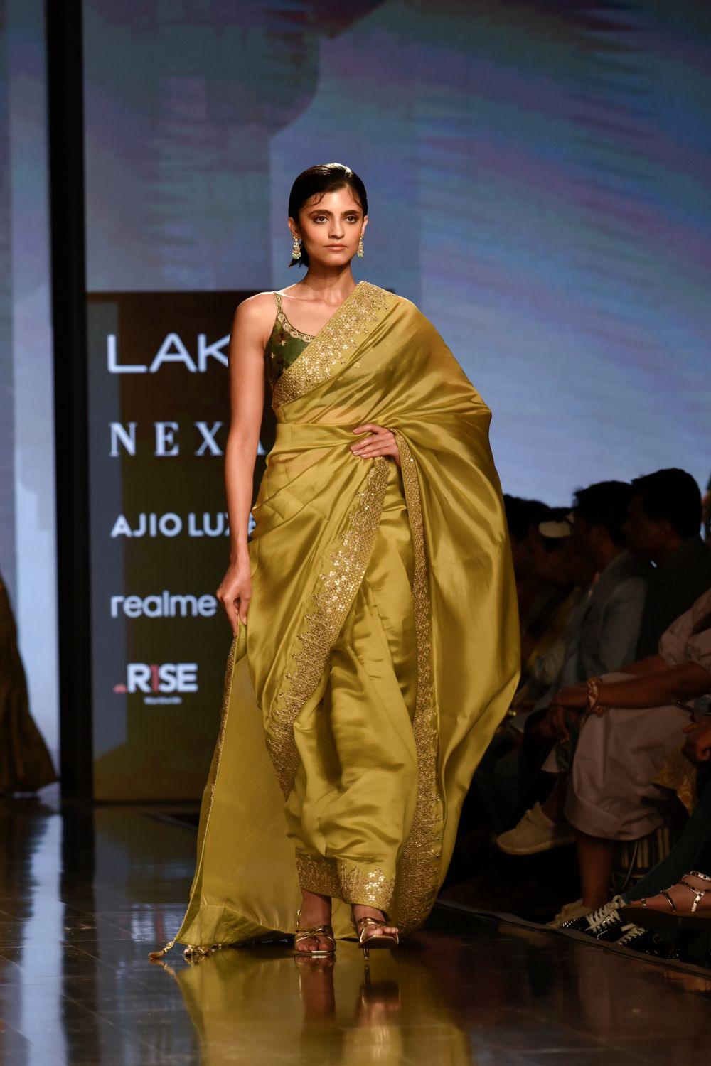 Dry Heena Green Saree Set