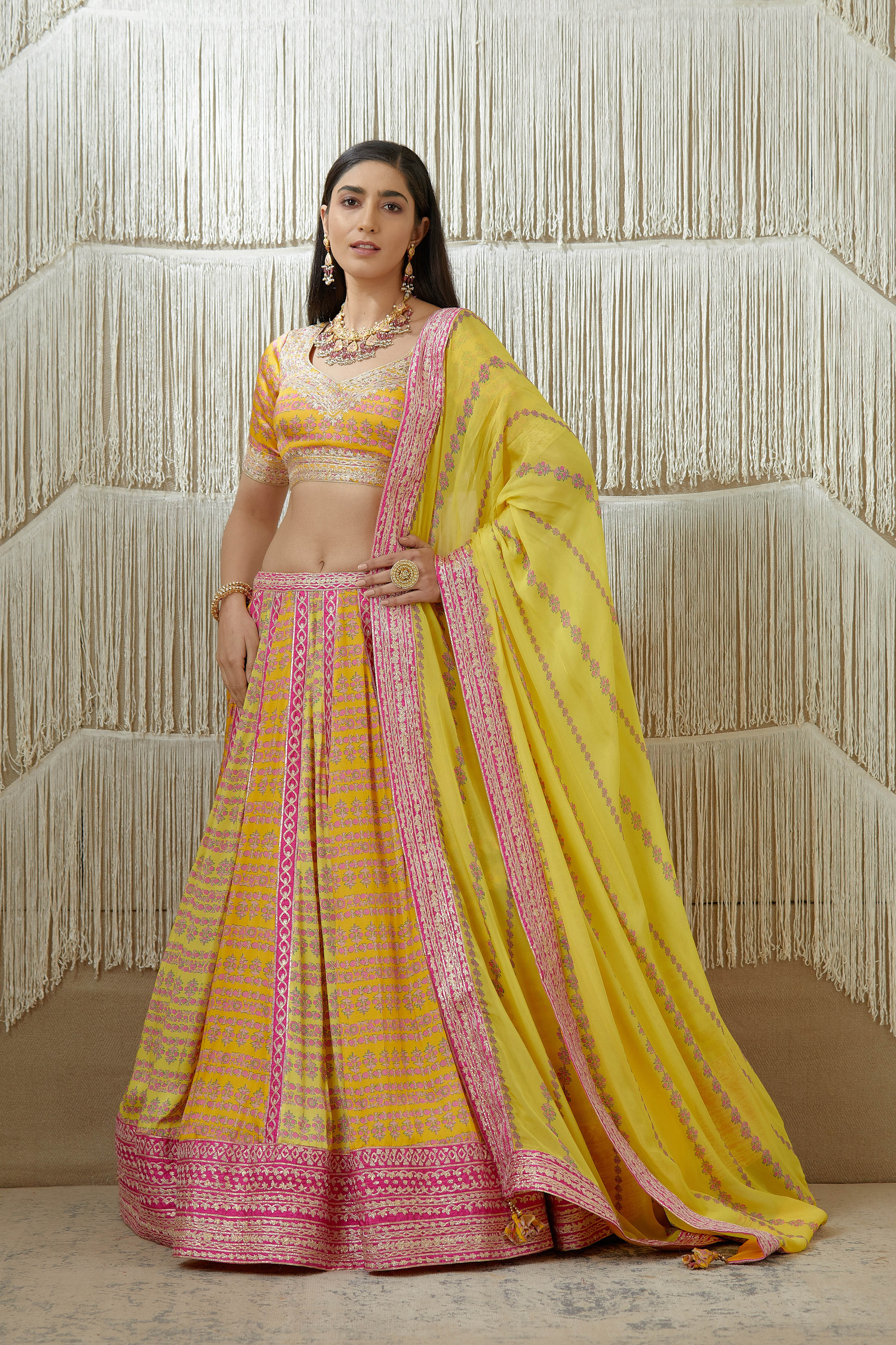Mustard Yellow Lehenga set