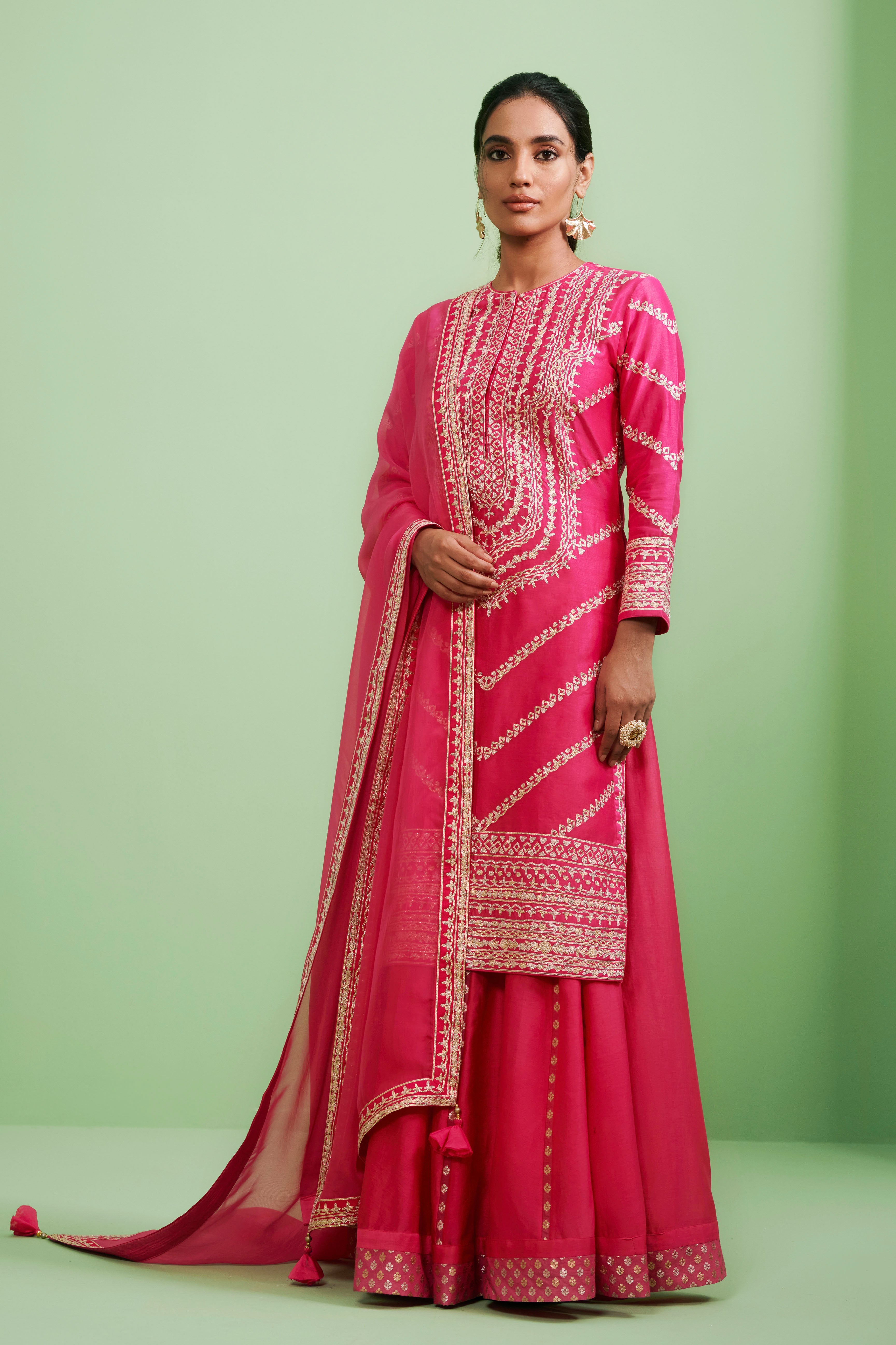 Pink Kurta & Sharara Set
