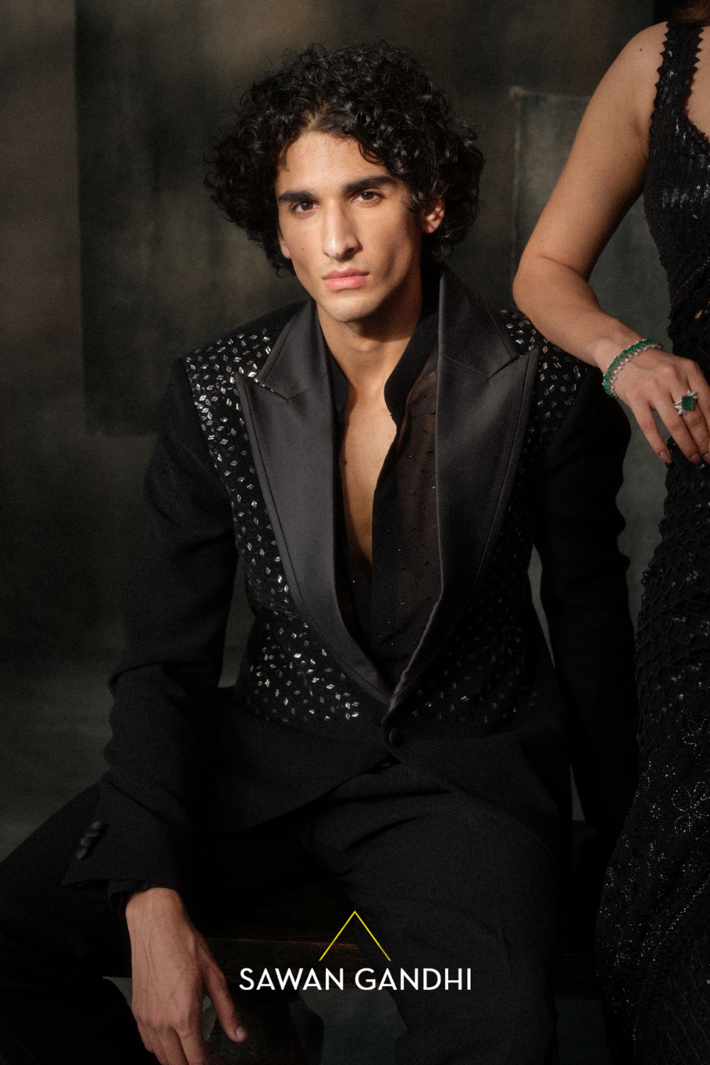 Black Patra Work Jacket