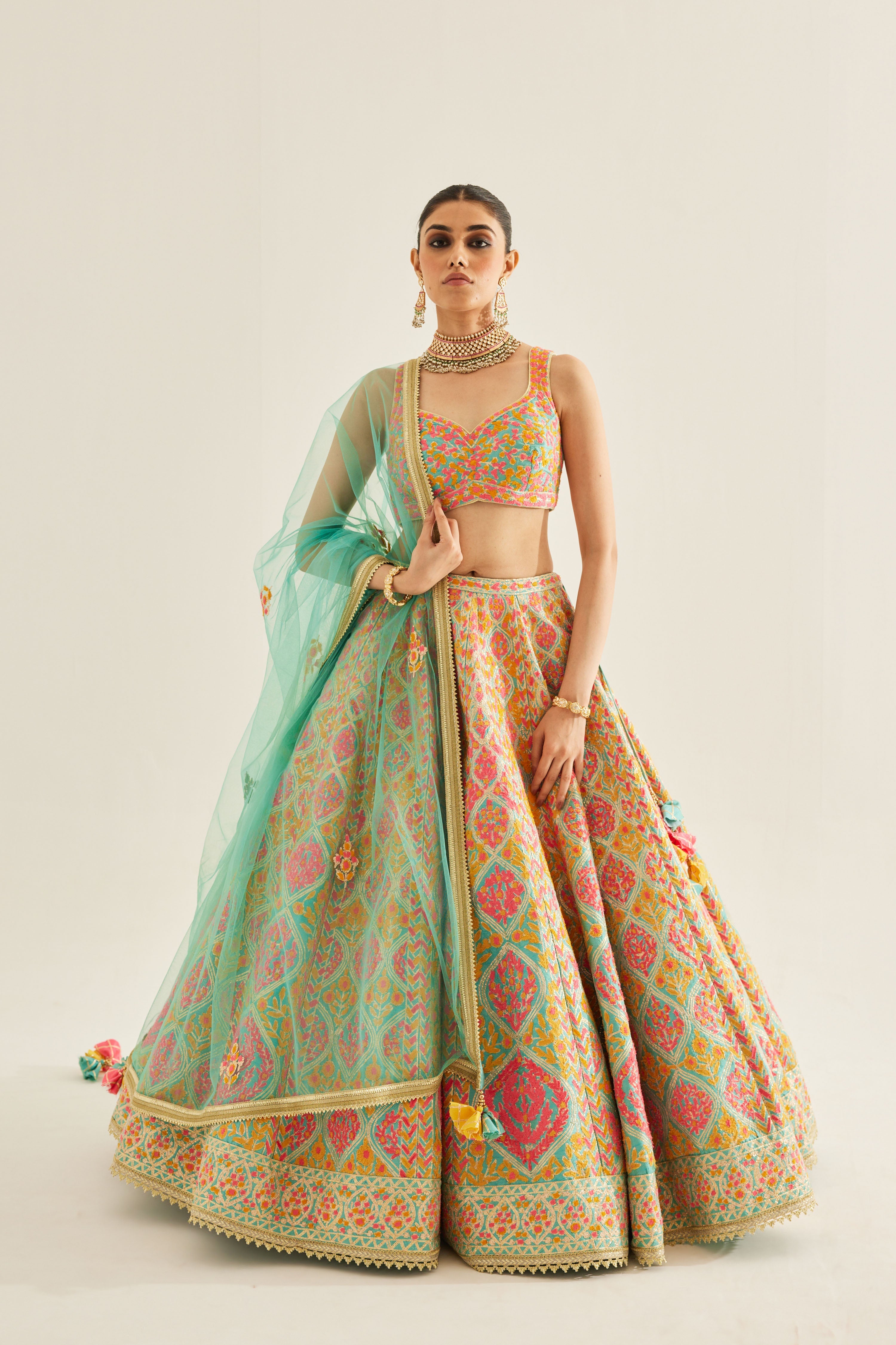 Capri Blue Lehenga Set