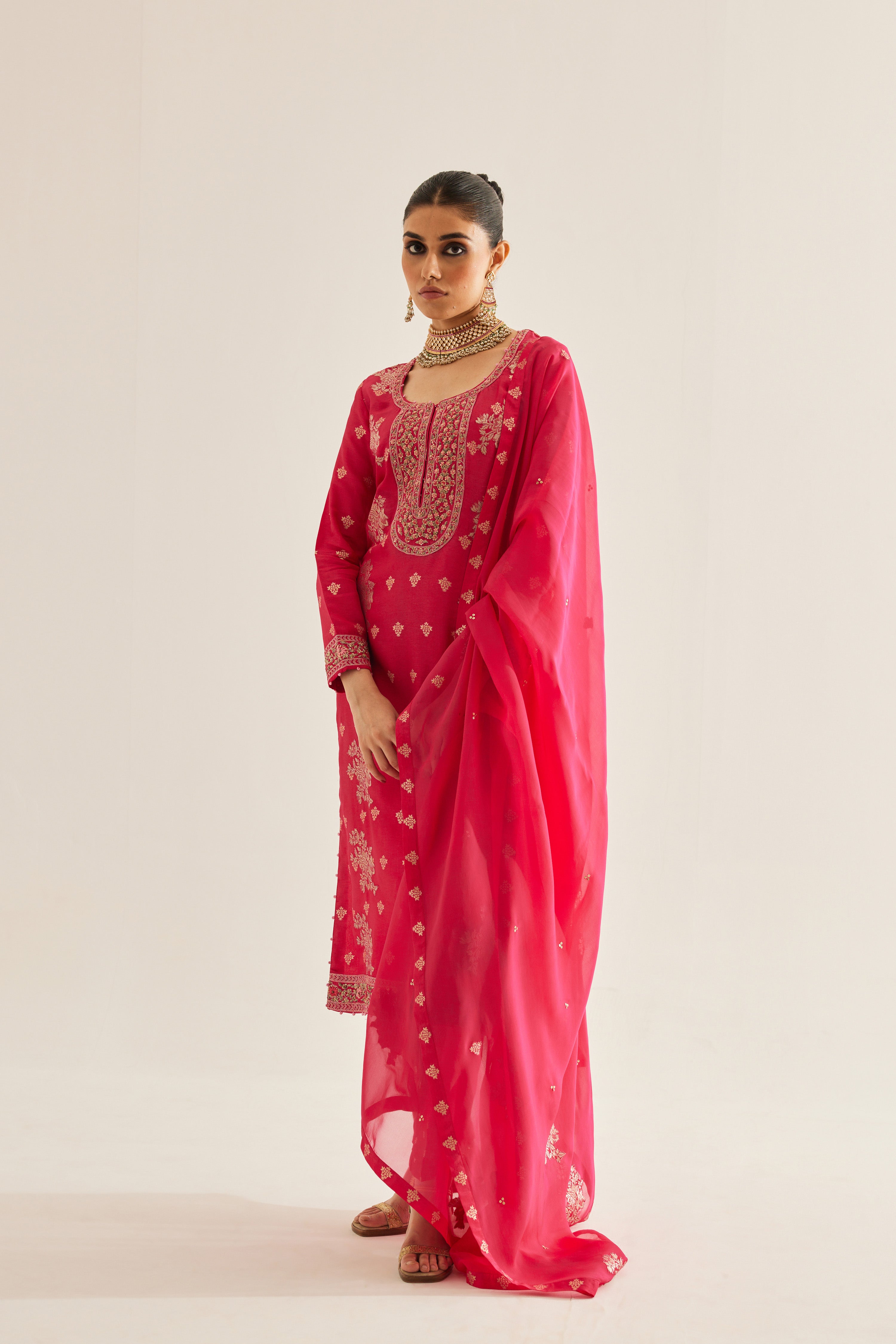 Fuchsia Kurta Set
