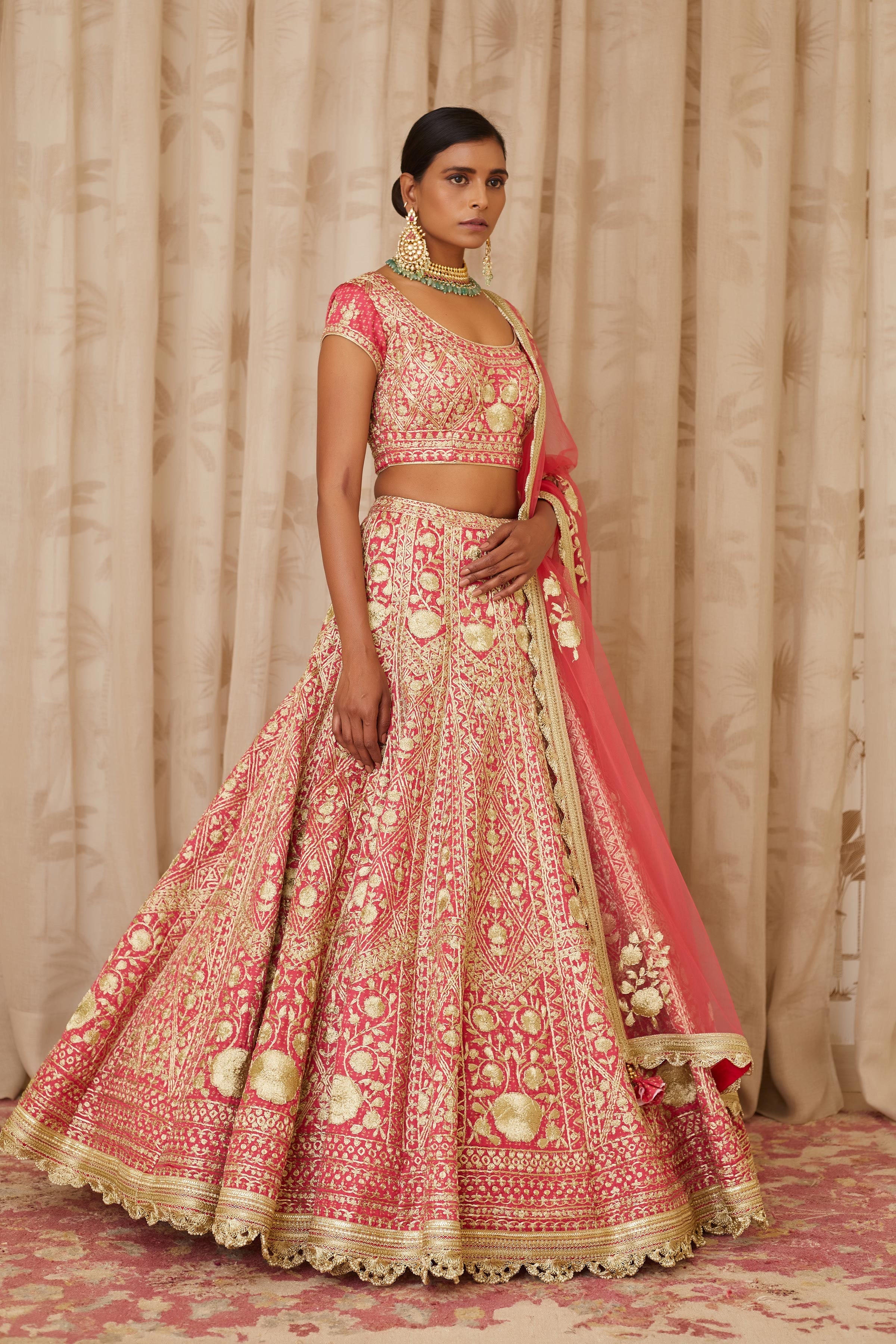 Coral Lehenga Set