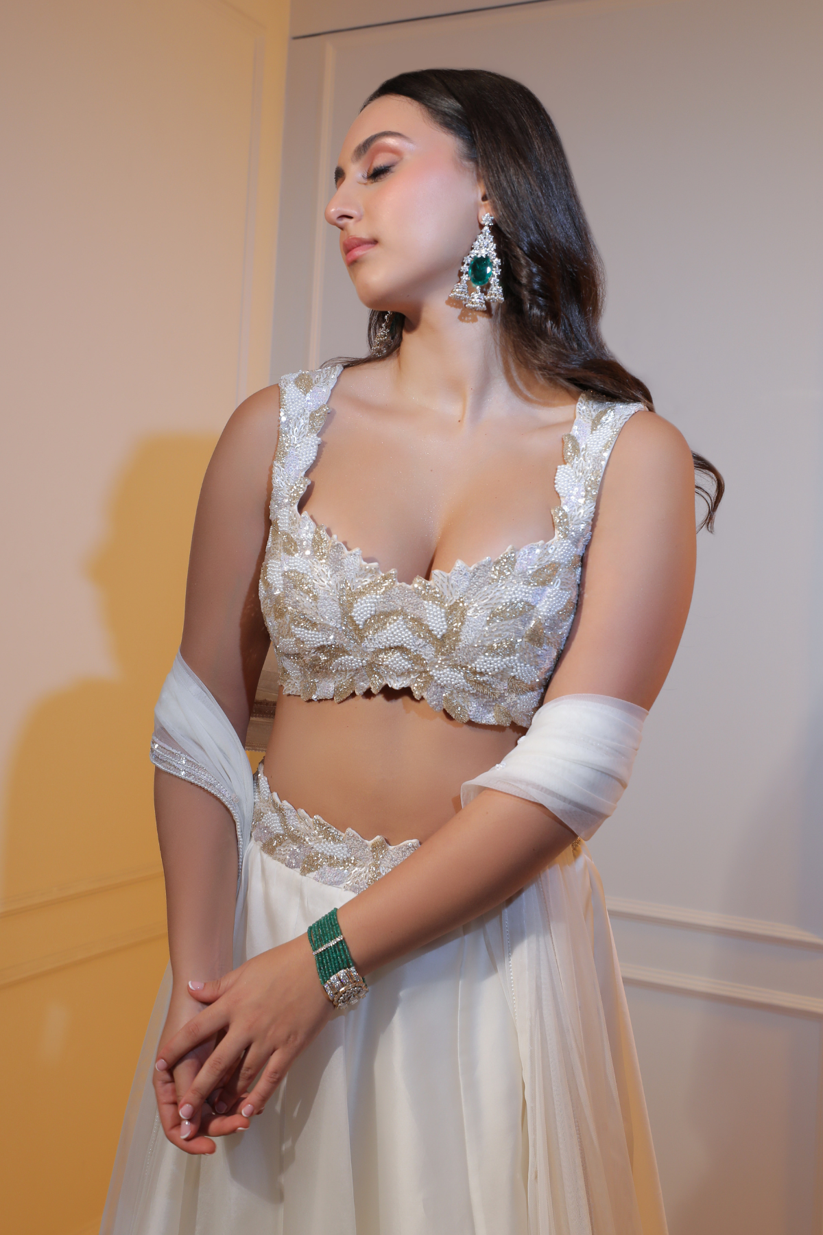 Tuscan Fluid Organza Lehenga