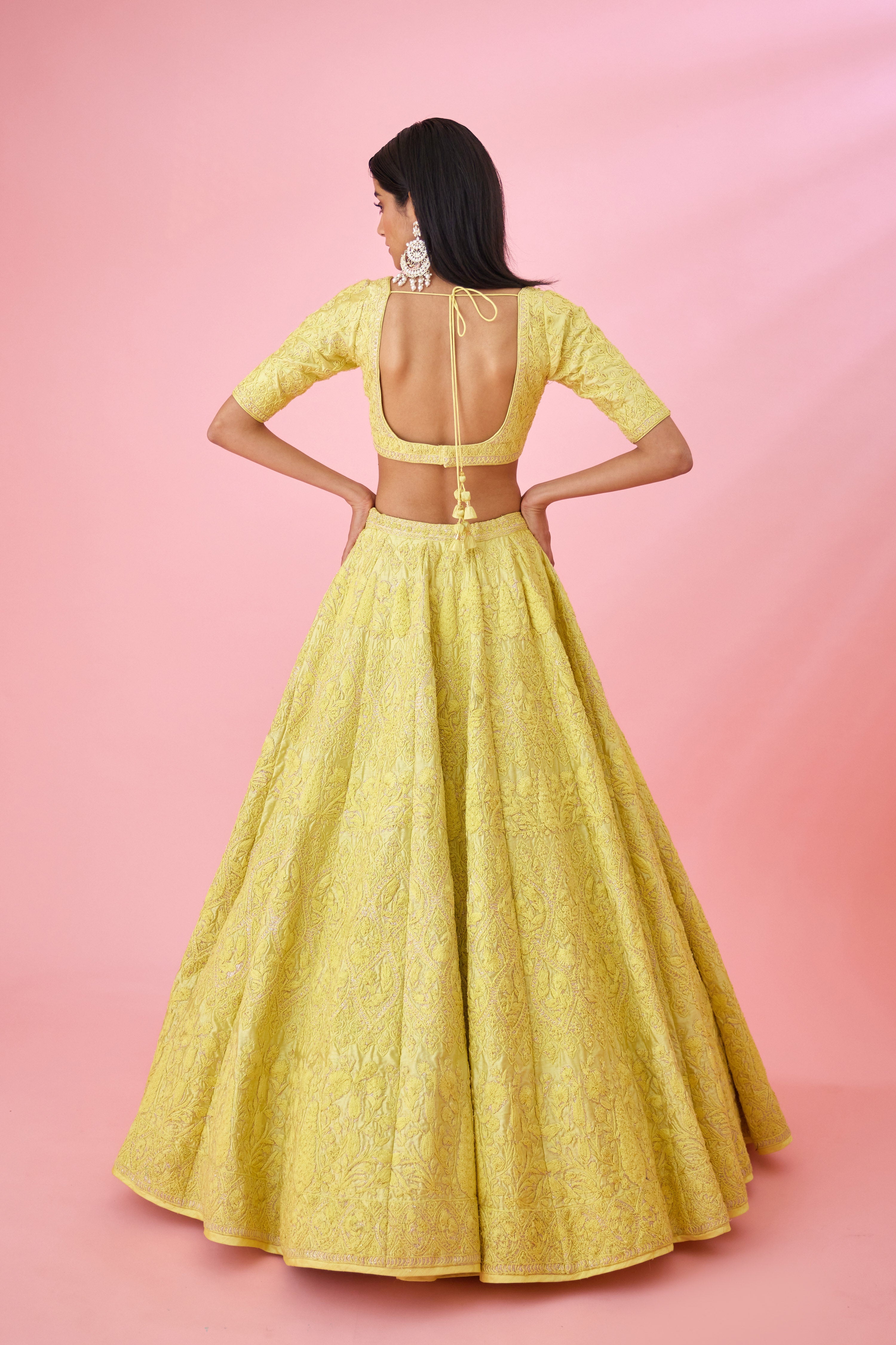 Lime Yellow Lehenga Set