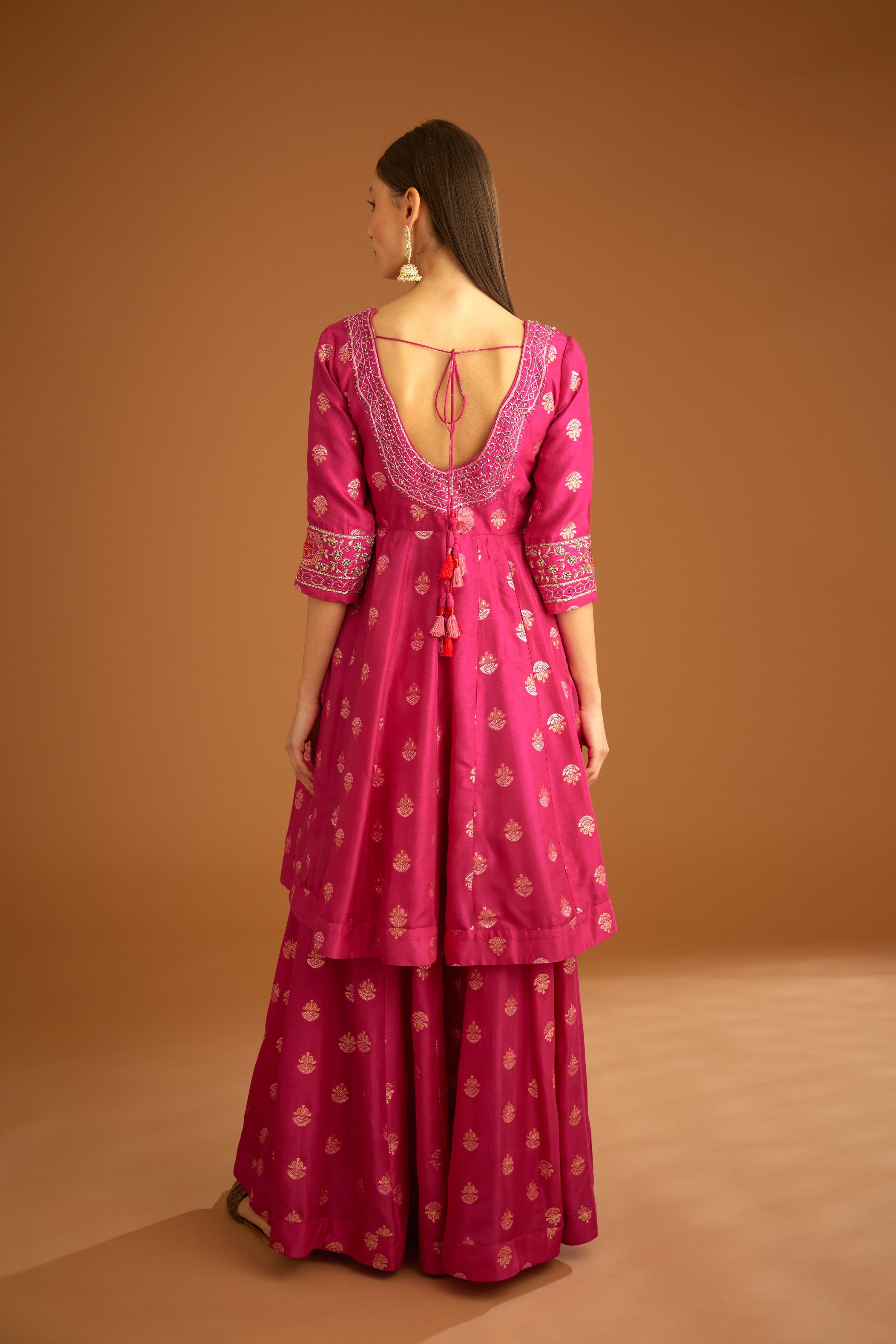 Fuchsia Pink Sharara Set