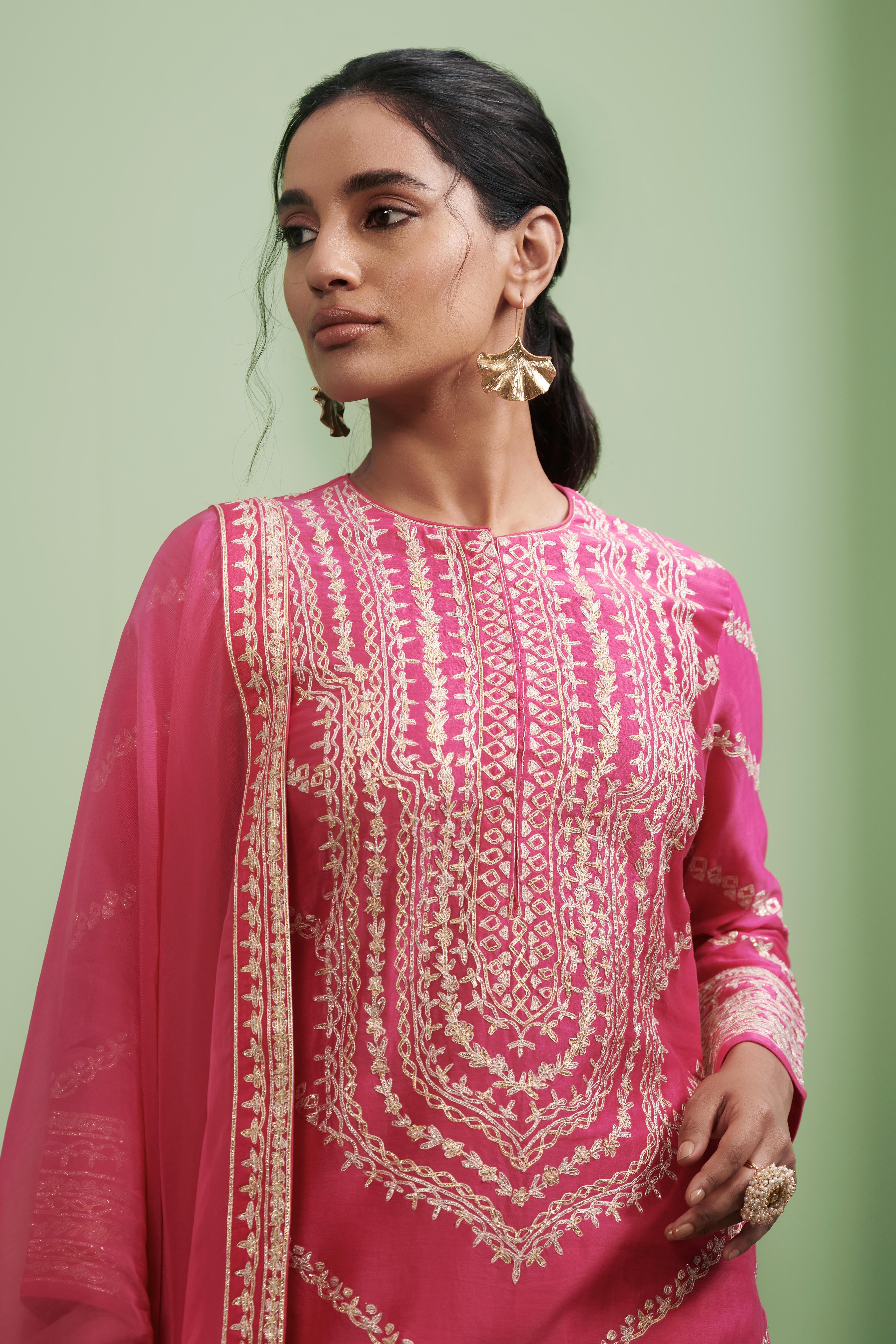 Pink Kurta & Sharara Set