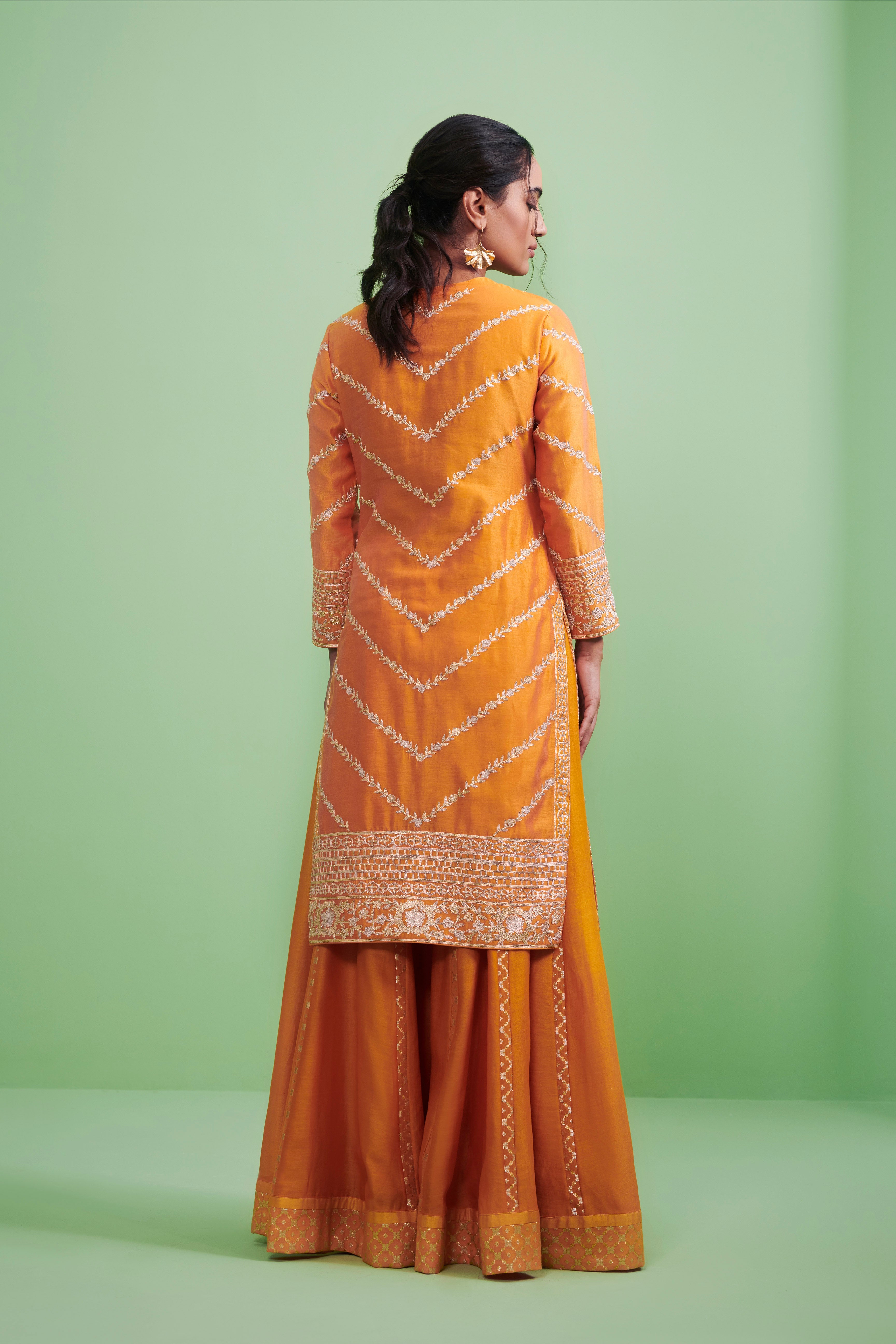 Mustard Kurta & Sharara Set