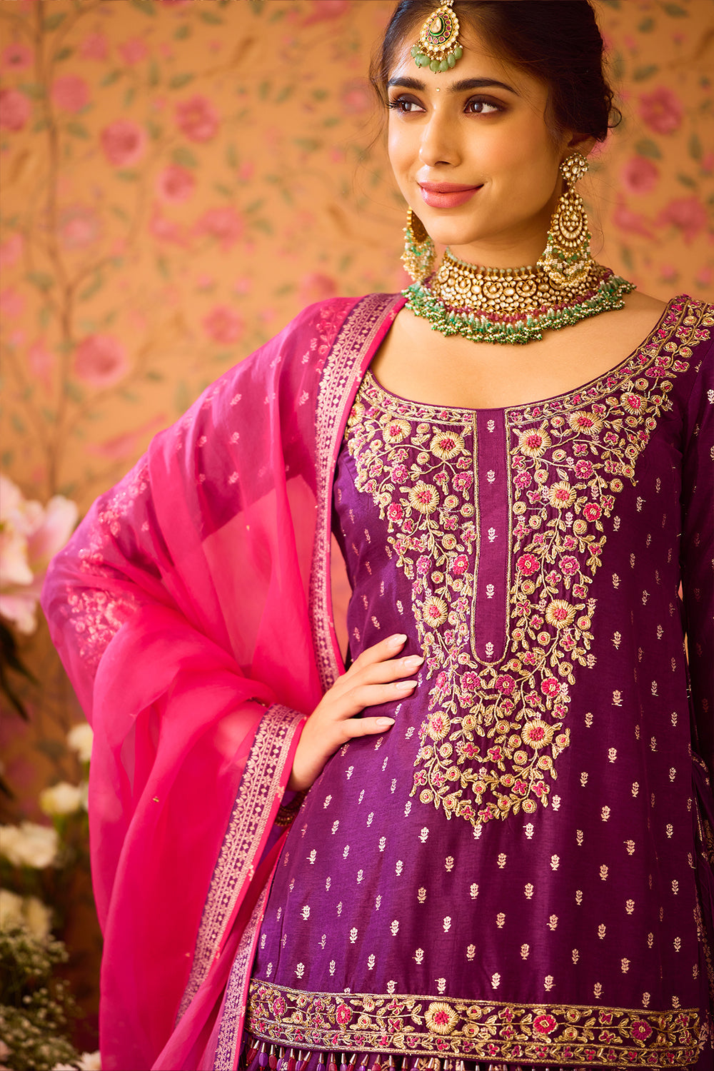 Phlox Purple Choli Lehenga Set